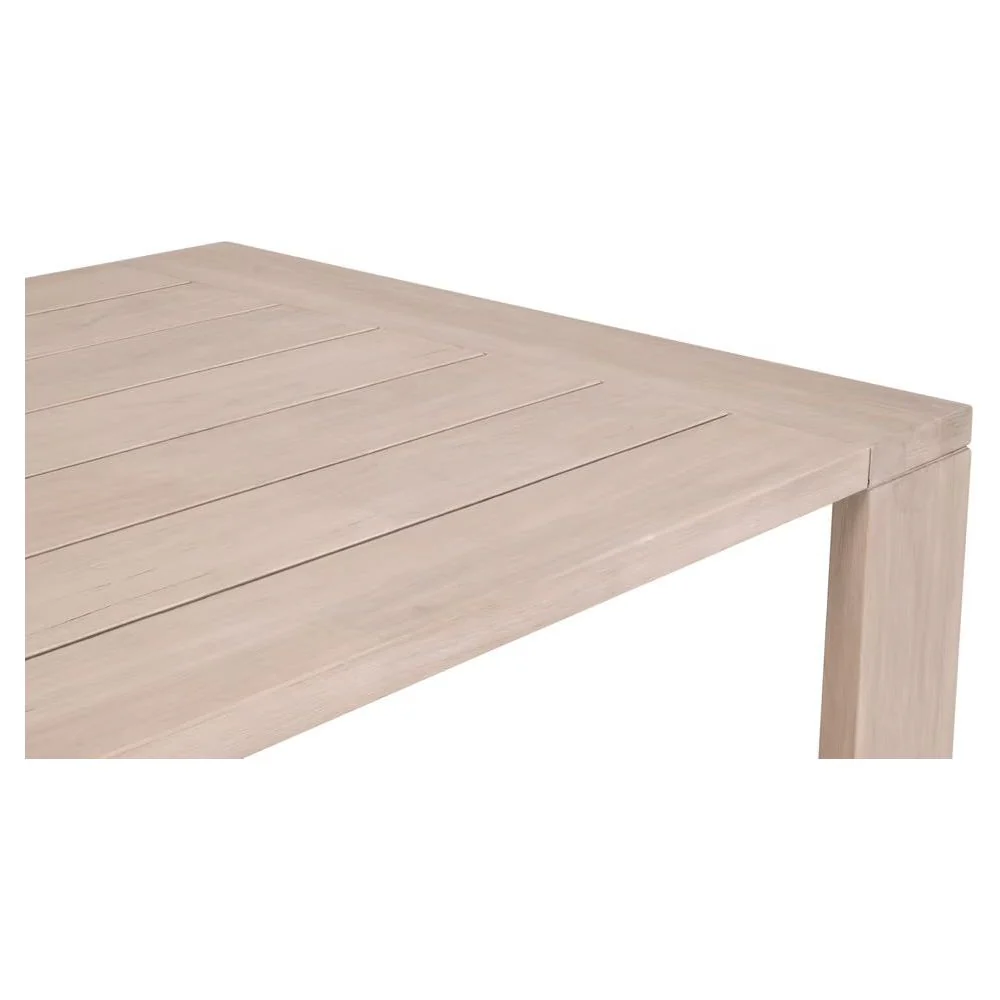 Essentials For Living Big Sur Outdoor Dining Table ~ Washed Ever Teak - Image 4