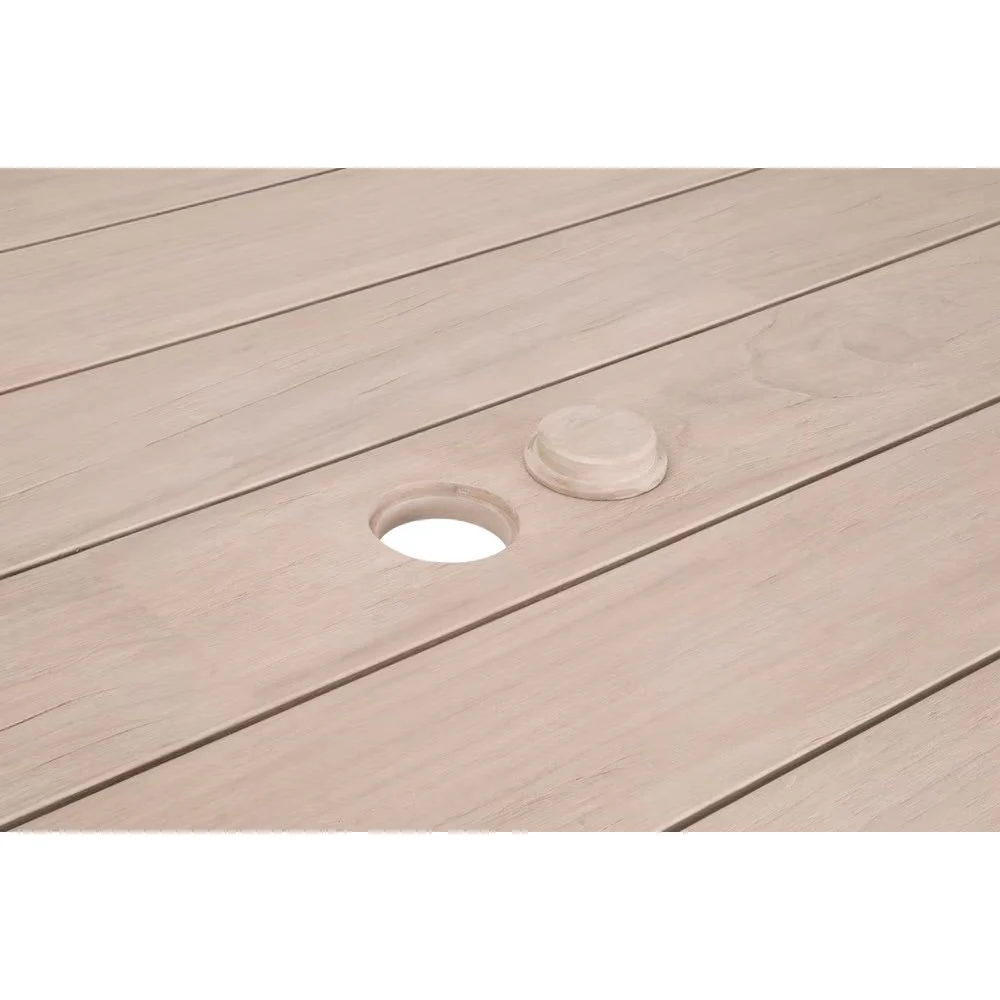 Essentials For Living Big Sur Outdoor Dining Table ~ Washed Ever Teak - Image 6