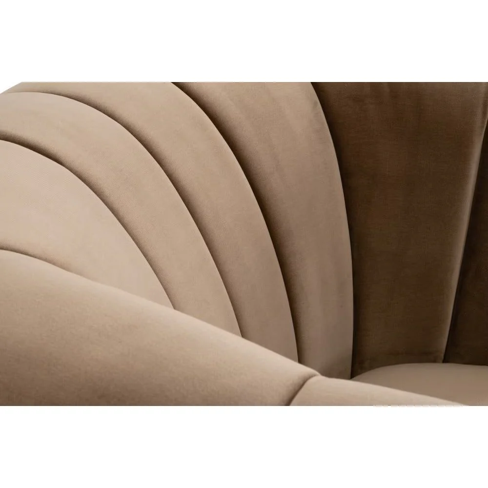 Essentials For Living Bronx Channel Back Sofa Chair ~ Caramel Velvet - Image 6