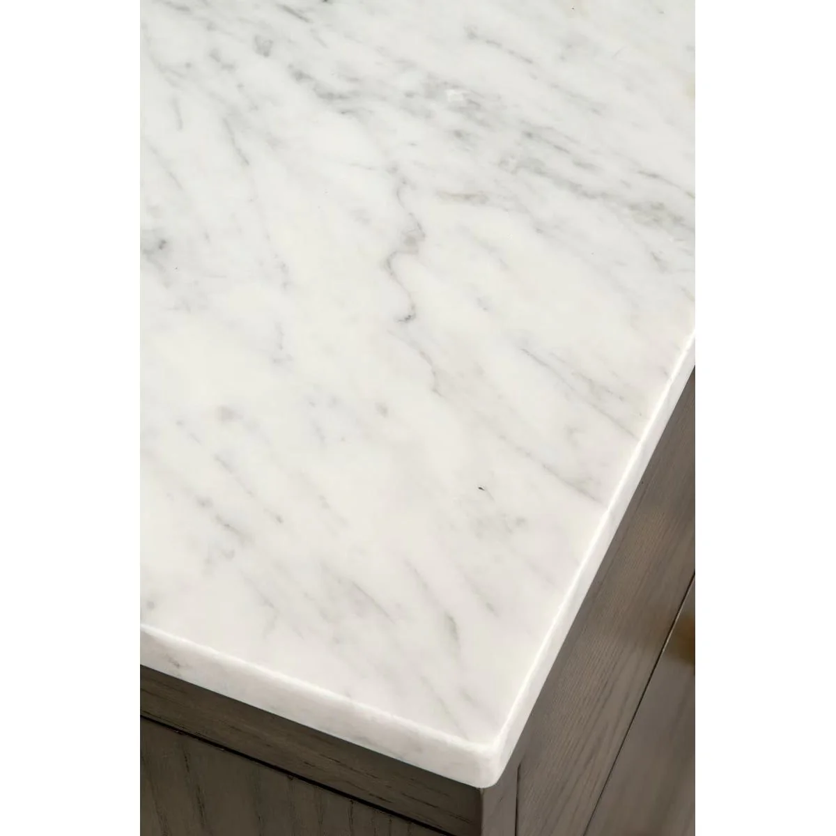 Essentials For Living Cambria 8-Drawer Double Dresser ~ Dutch Brown Oak, Bianco Marble With Aged Brass Hardware - Image 7