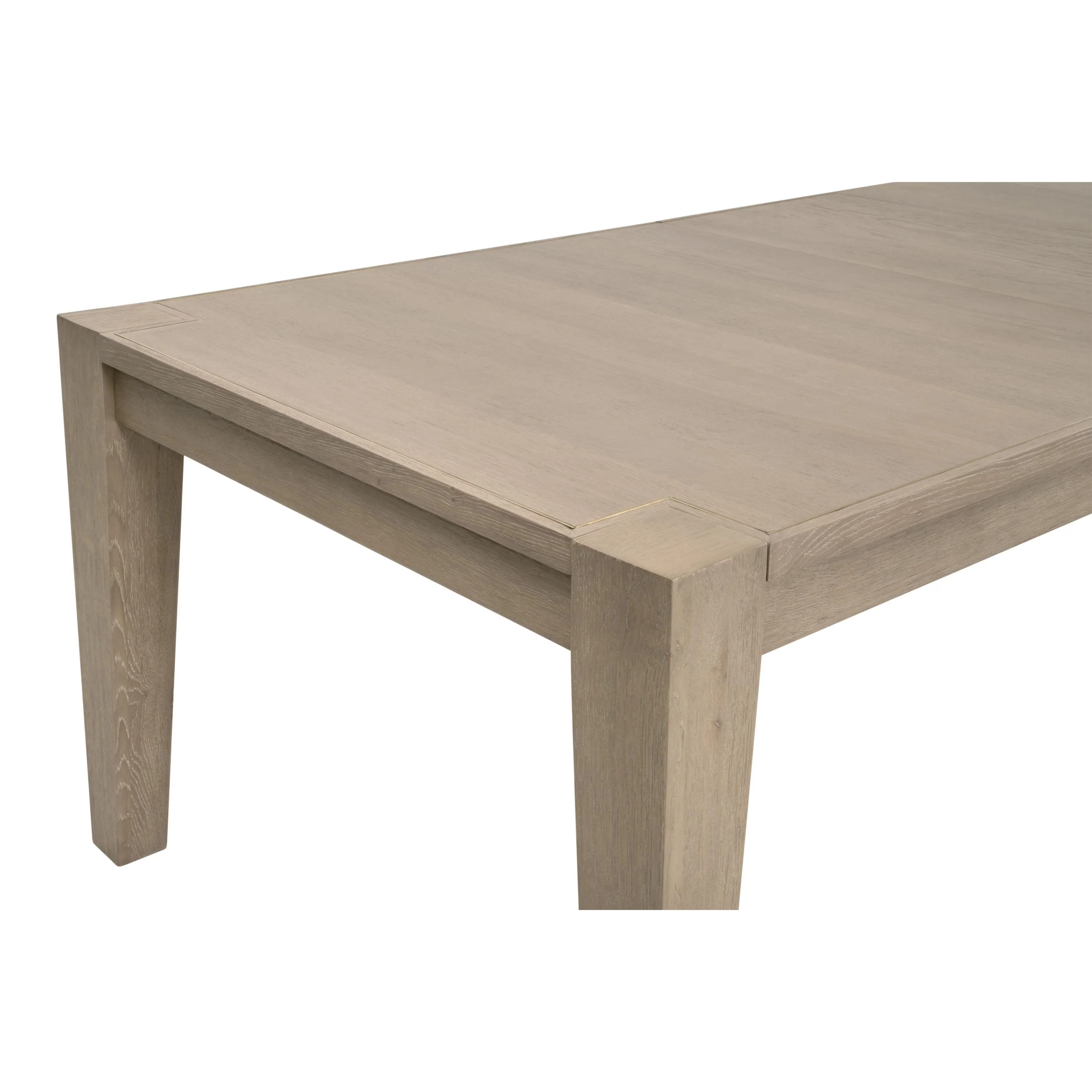 Essentials For Living Canal Extension Dining Table ~ Smoke Gray Oak & Brushed Gold Inlay - Image 7
