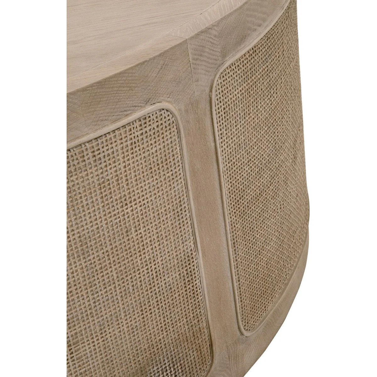Essentials For Living Cane Coffee Table ~ Smoke Gray Oak, Smoke Gray Cane - Image 3