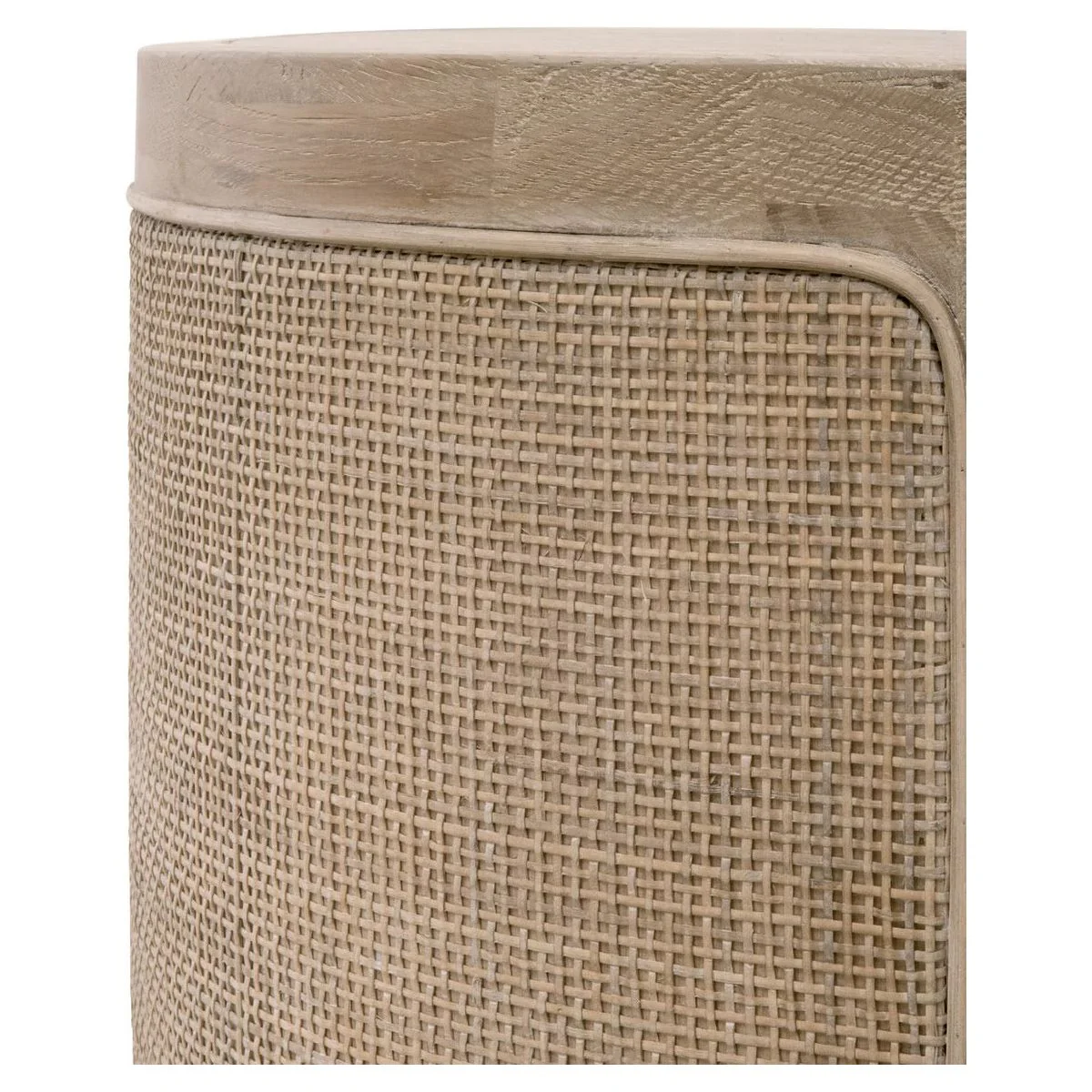 Essentials For Living Cane End Table ~ Smoke Gray Oak, Smoke Gray Cane - Image 3
