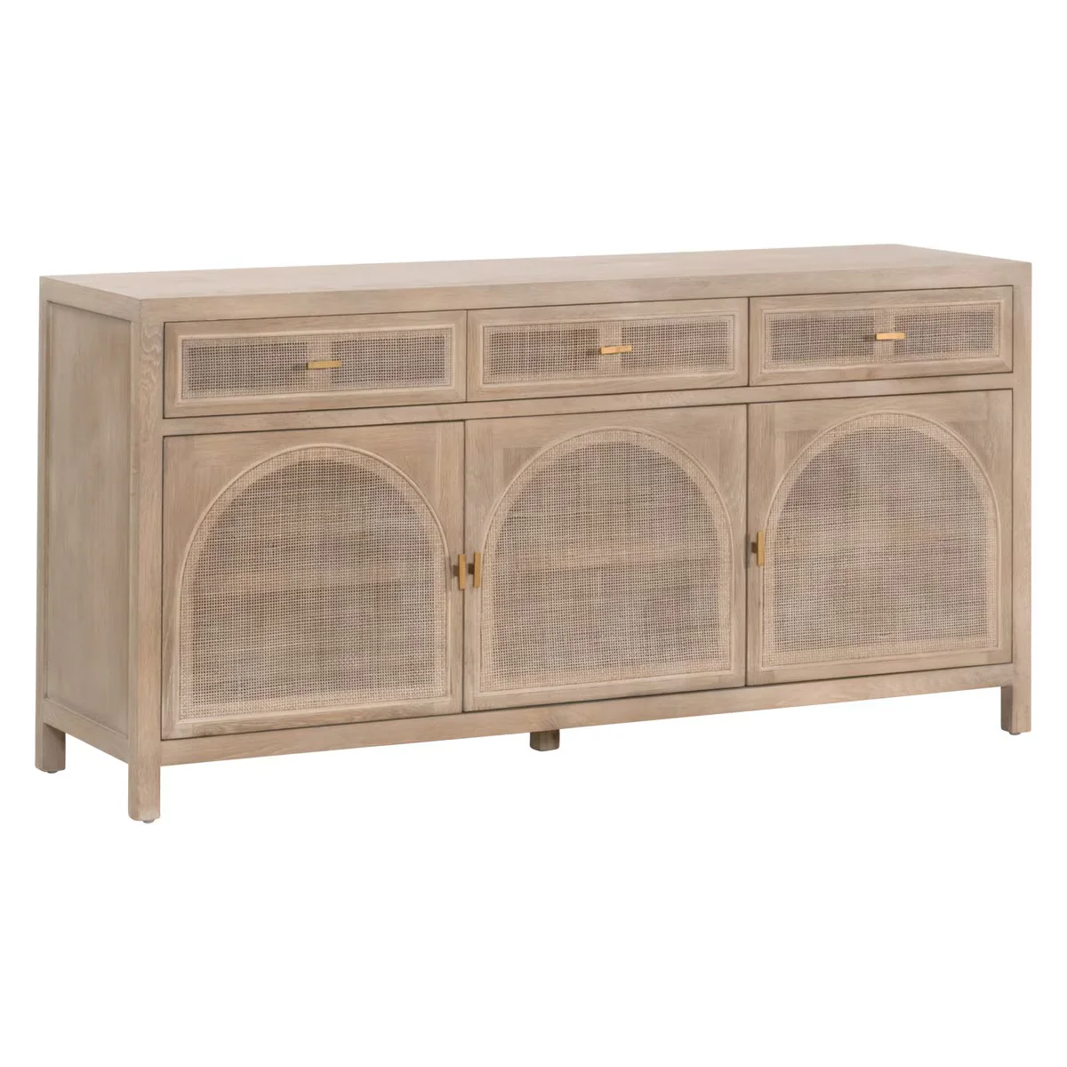 Essentials For Living Cane Smoke Gray Oak With Smoke Gray Cane Media Sideboard - Image 5