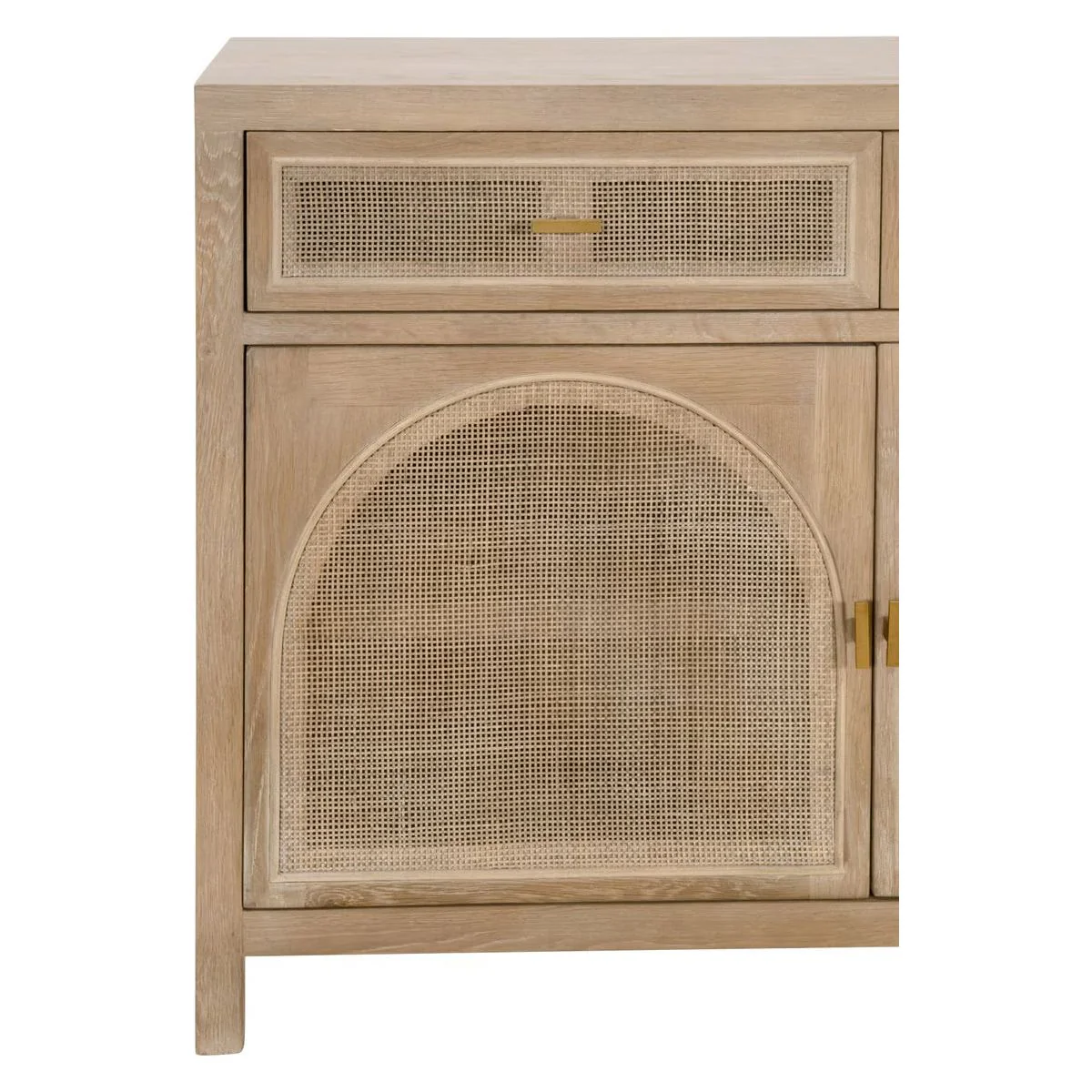 Essentials For Living Cane Smoke Gray Oak With Smoke Gray Cane Media Sideboard - Image 8