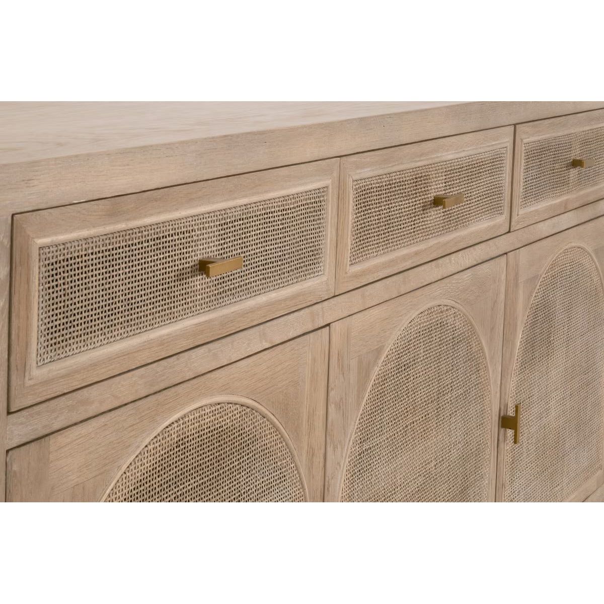 Essentials For Living Cane Smoke Gray Oak With Smoke Gray Cane Media Sideboard - Image 9