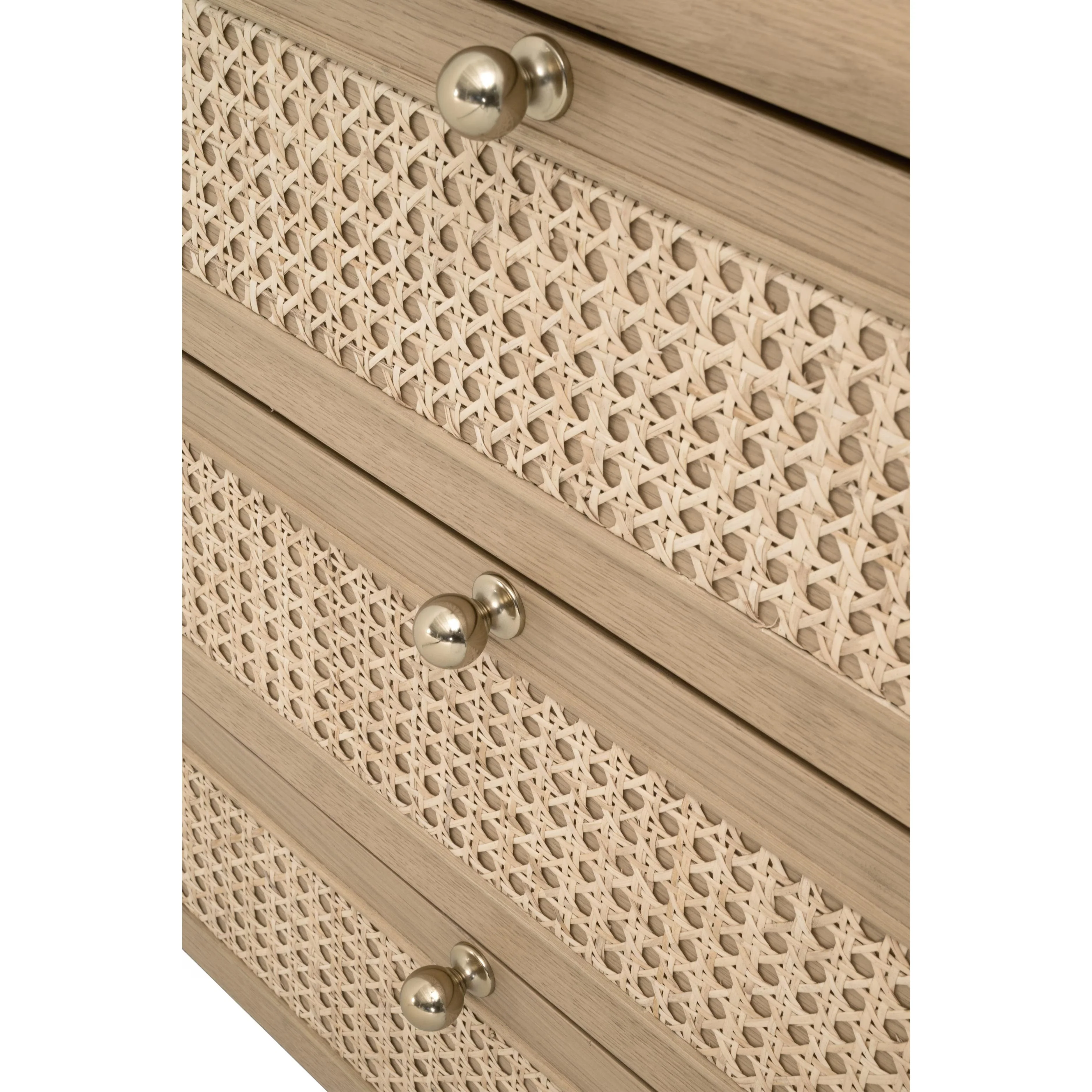 Essentials For Living Cannes 3- Drawer Nightstand ~ Natural Oak, Cane - Image 11