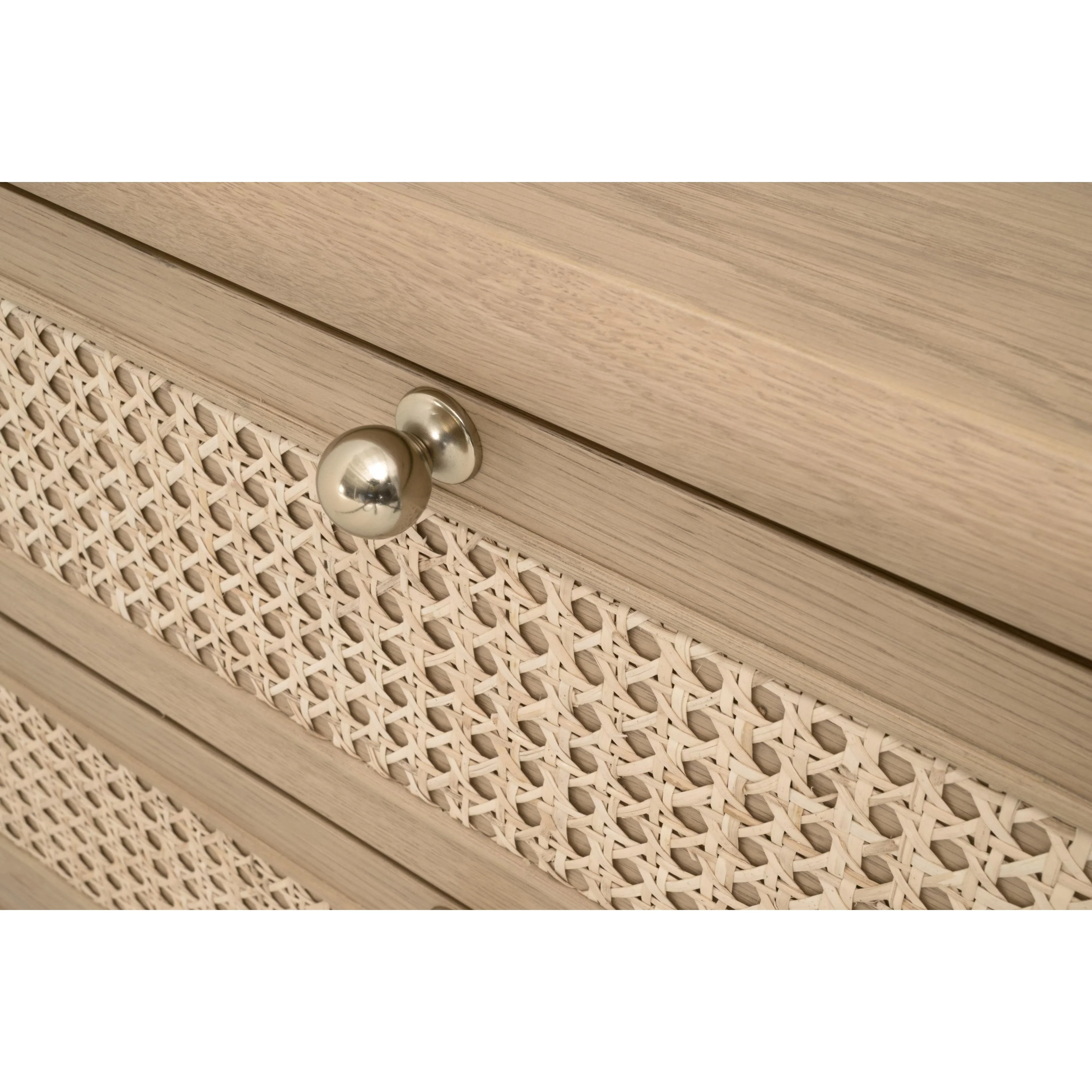 Essentials For Living Cannes 3- Drawer Nightstand ~ Natural Oak, Cane - Image 8