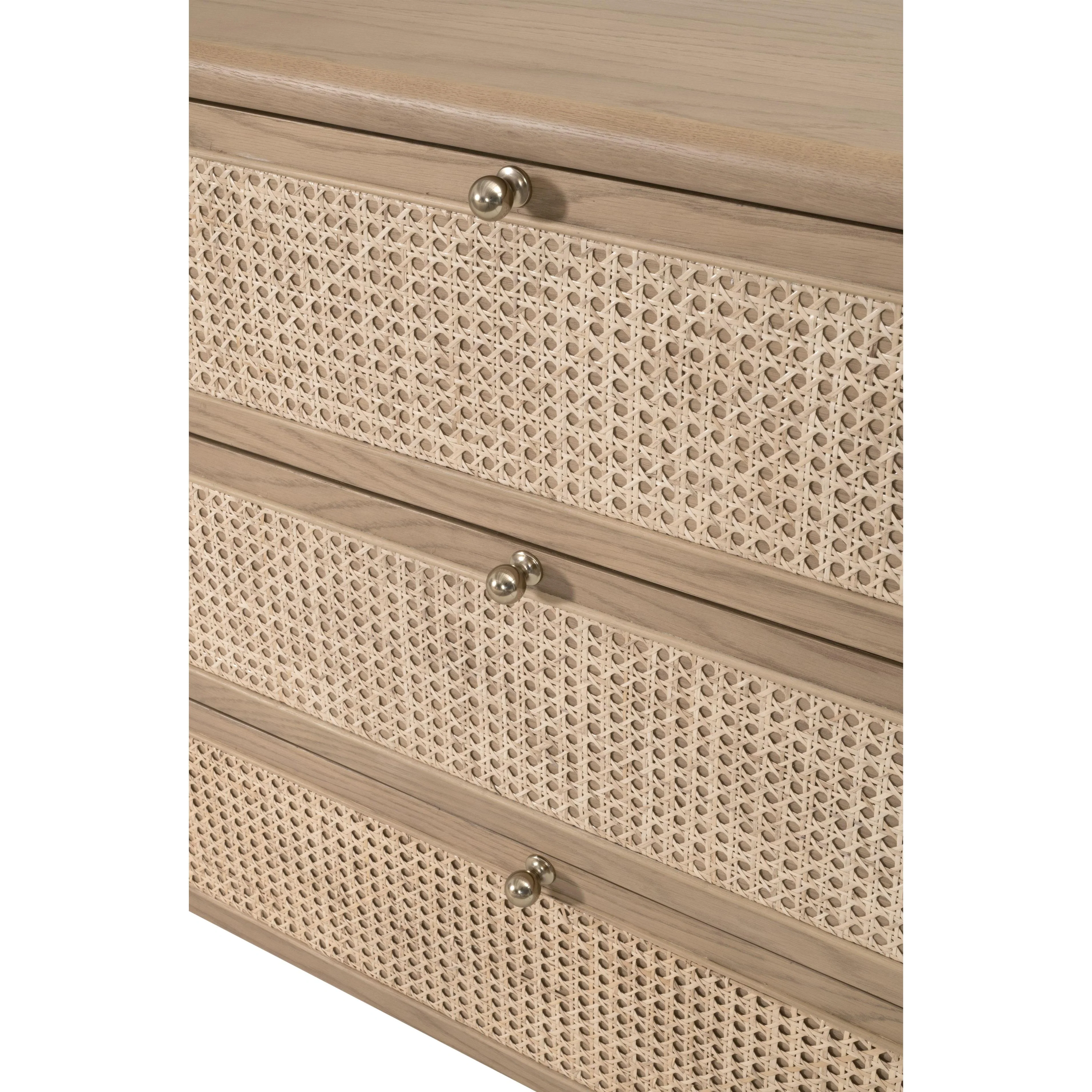 Essentials For Living Cannes 6- Drawer Double Dresser ~ Natural Oak, Cane - Image 10