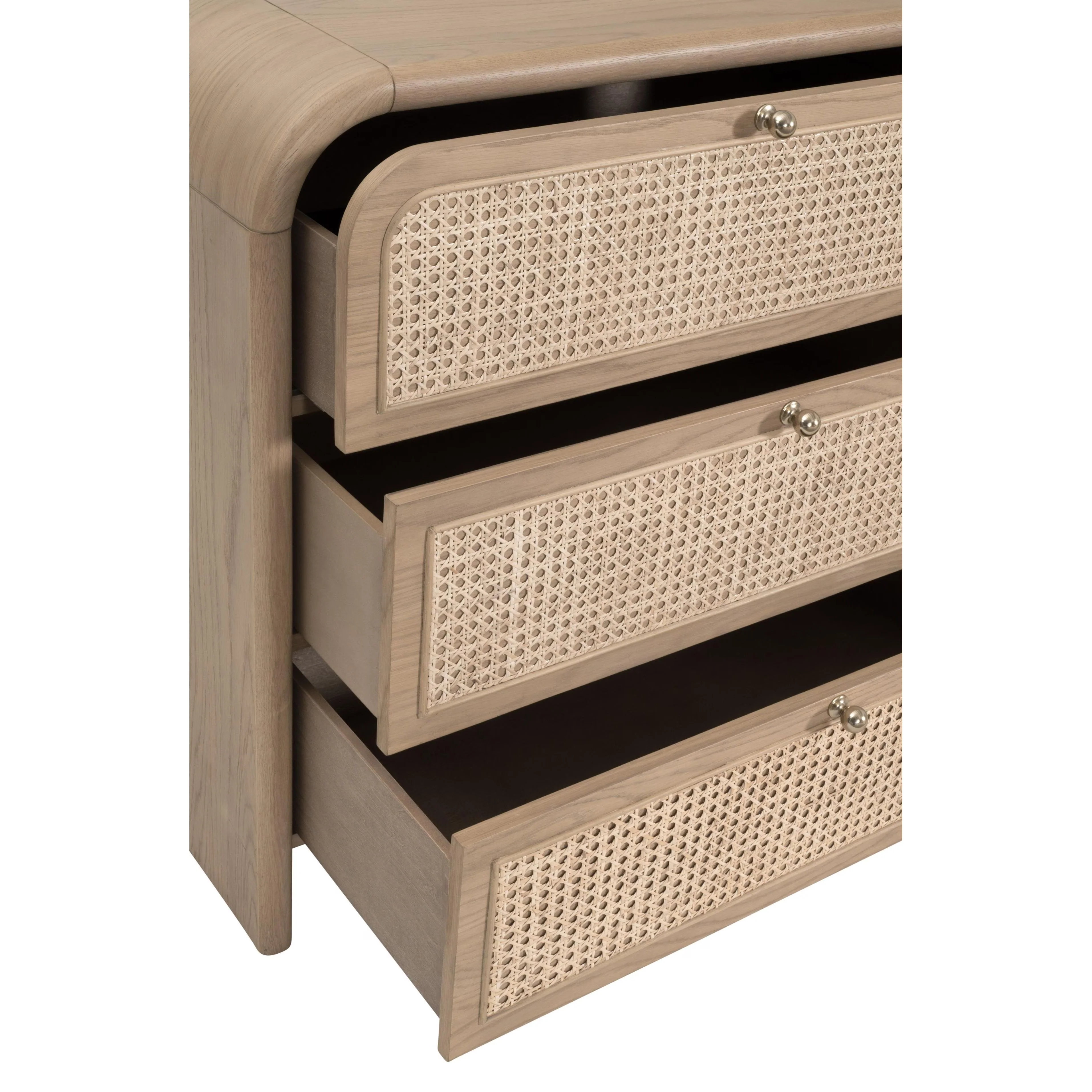 Essentials For Living Cannes 6- Drawer Double Dresser ~ Natural Oak, Cane - Image 11