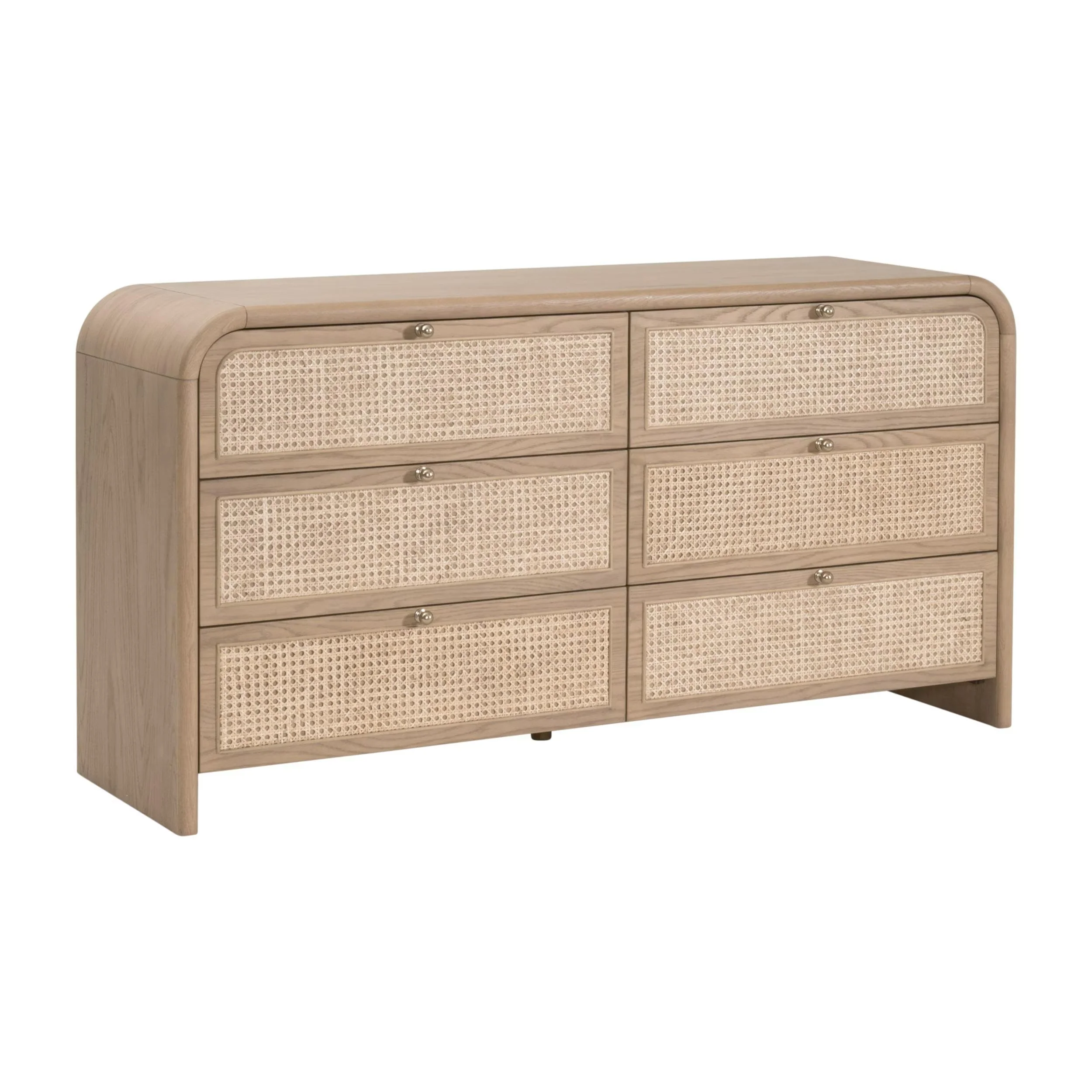 Essentials For Living Cannes 6- Drawer Double Dresser ~ Natural Oak, Cane - Image 3