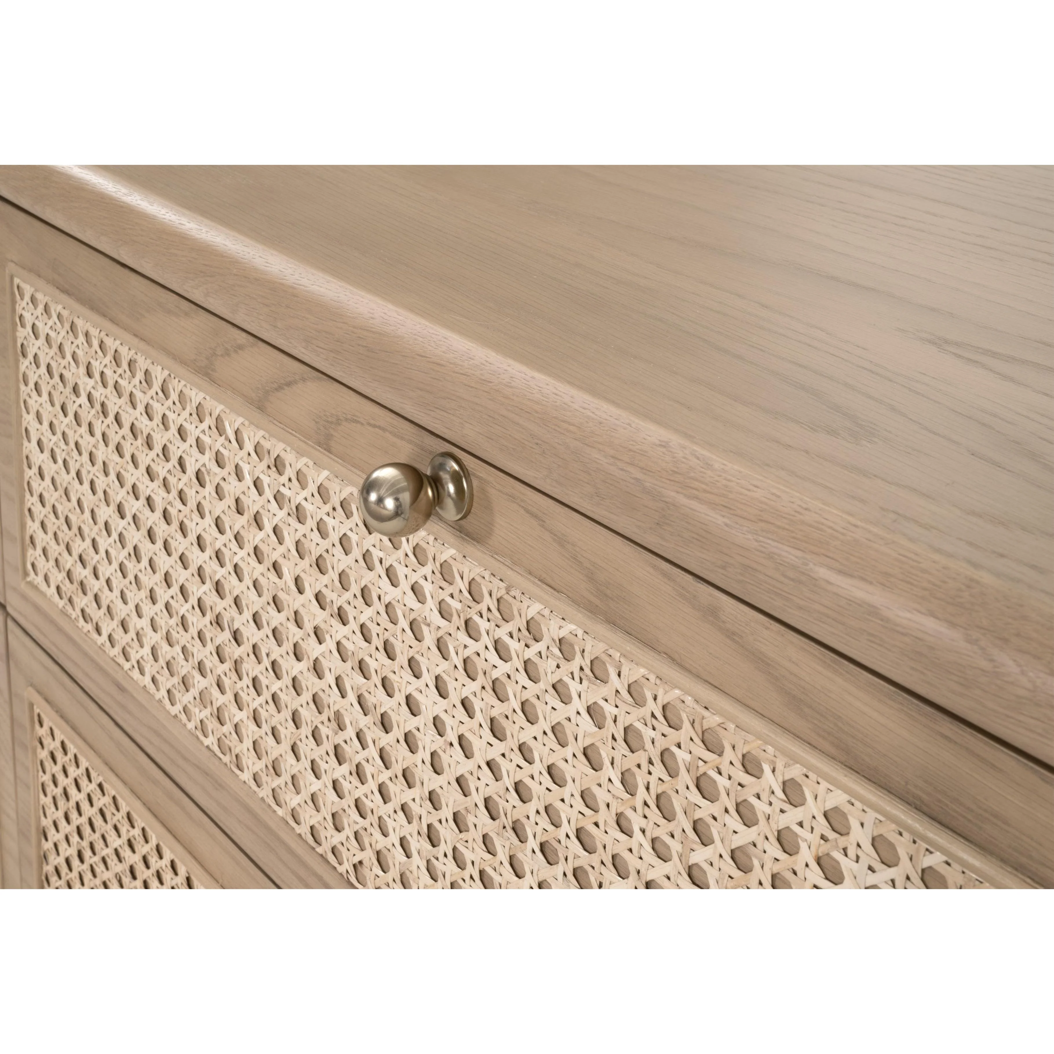Essentials For Living Cannes 6- Drawer Double Dresser ~ Natural Oak, Cane - Image 7