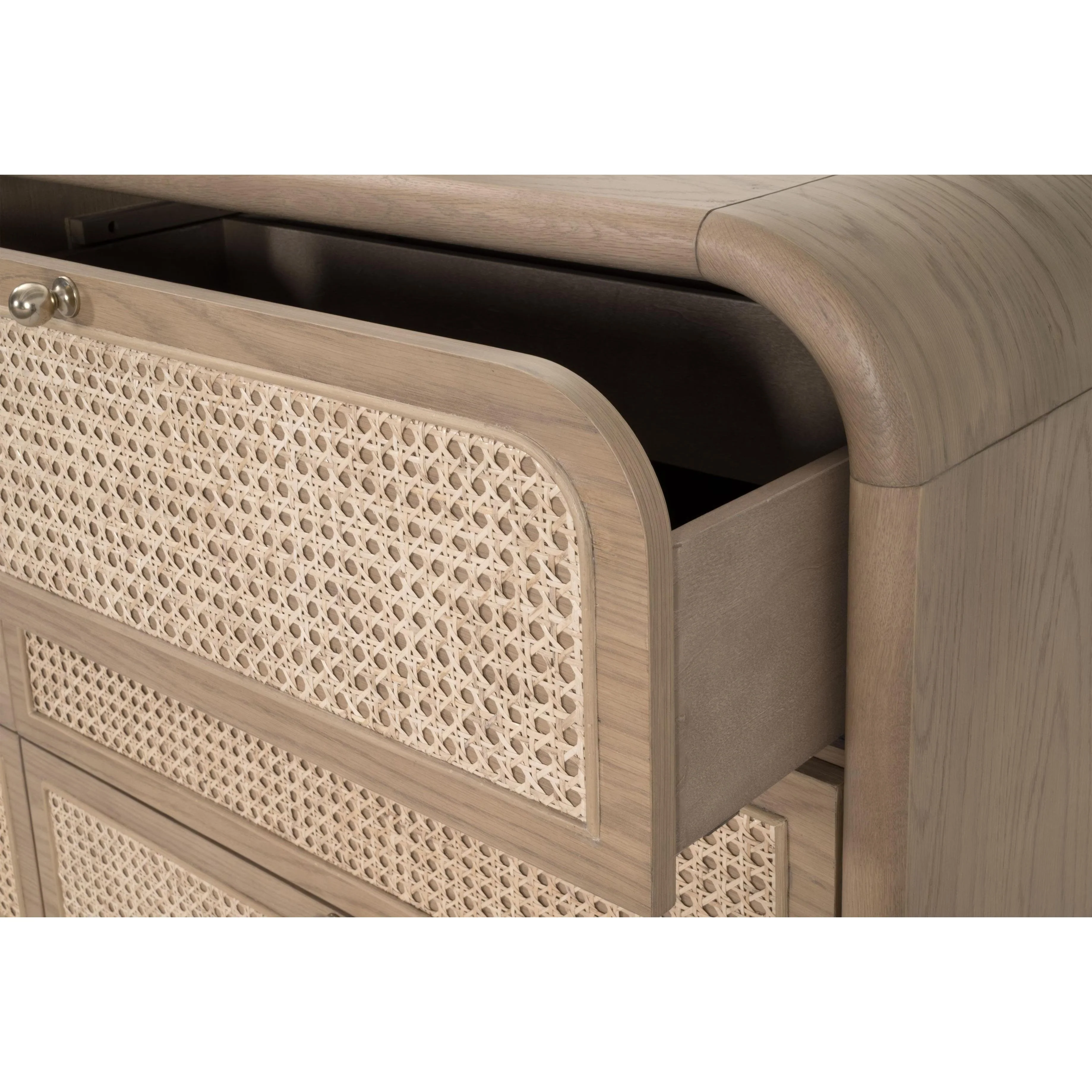 Essentials For Living Cannes 6- Drawer Double Dresser ~ Natural Oak, Cane - Image 8