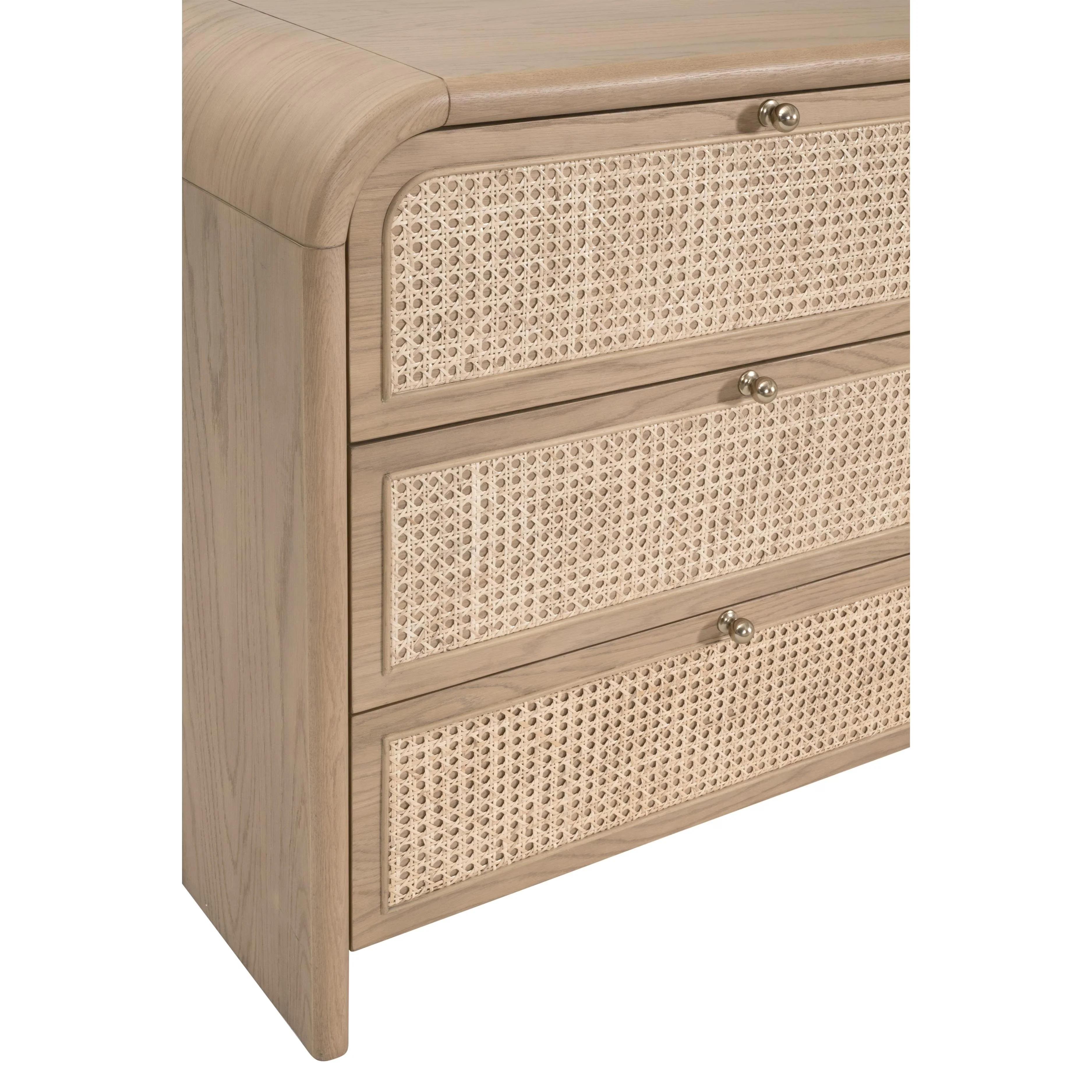 Essentials For Living Cannes 6- Drawer Double Dresser ~ Natural Oak, Cane - Image 9