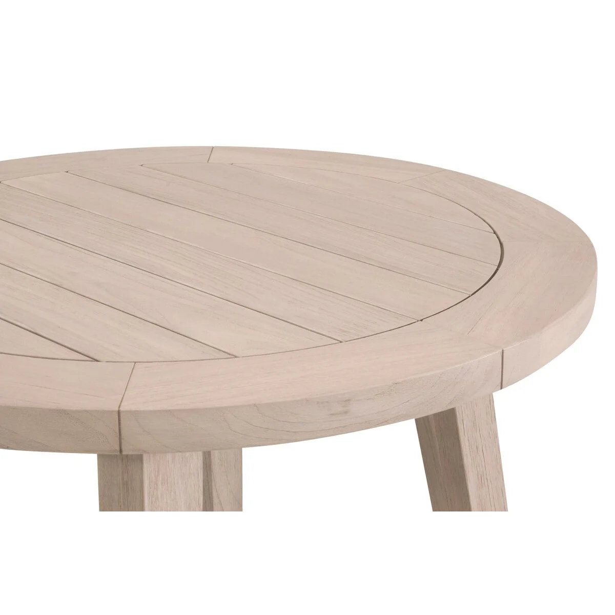 Essentials For Living Carmel Outdoor 36” Round Counter Table ~ Washed Ever Teak - Image 7