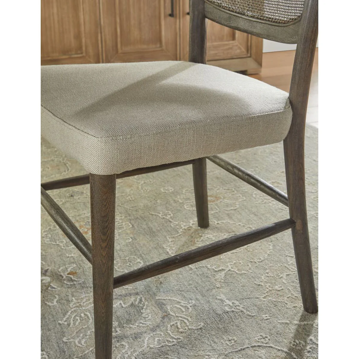 Essentials For Living Cela Dining Chair ~ Bisque With Matte Brown Oak & Matte Brown Cane Frame (SET of 2) - Image 10