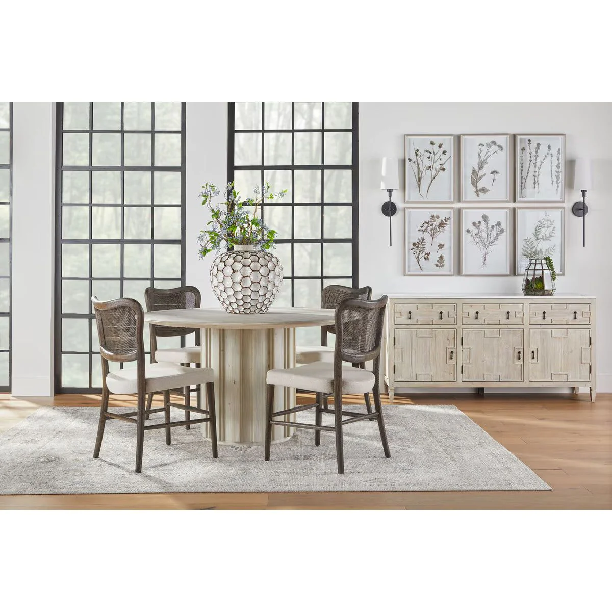 Essentials For Living Cela Dining Chair ~ Bisque With Matte Brown Oak & Matte Brown Cane Frame (SET of 2) - Image 12