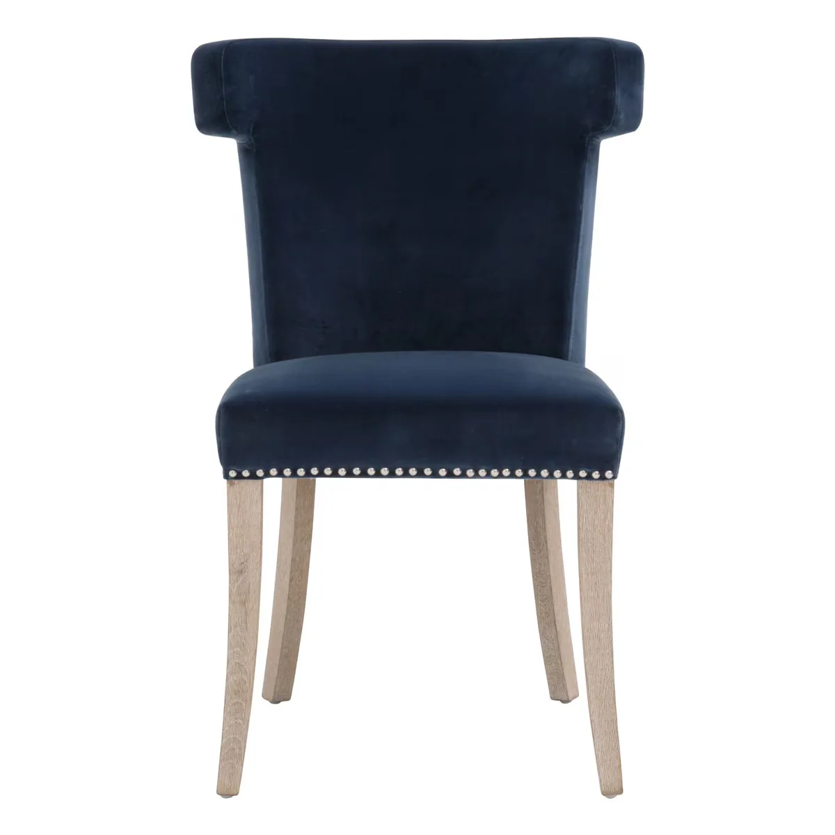 Essentials For Living Celina Dining Chair ~ Denim Velvet With Natural Gray Oak Frame