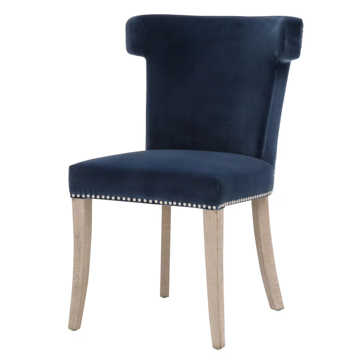 Essentials For Living Celina Dining Chair ~ Denim Velvet With Natural Gray Oak Frame - Image 2
