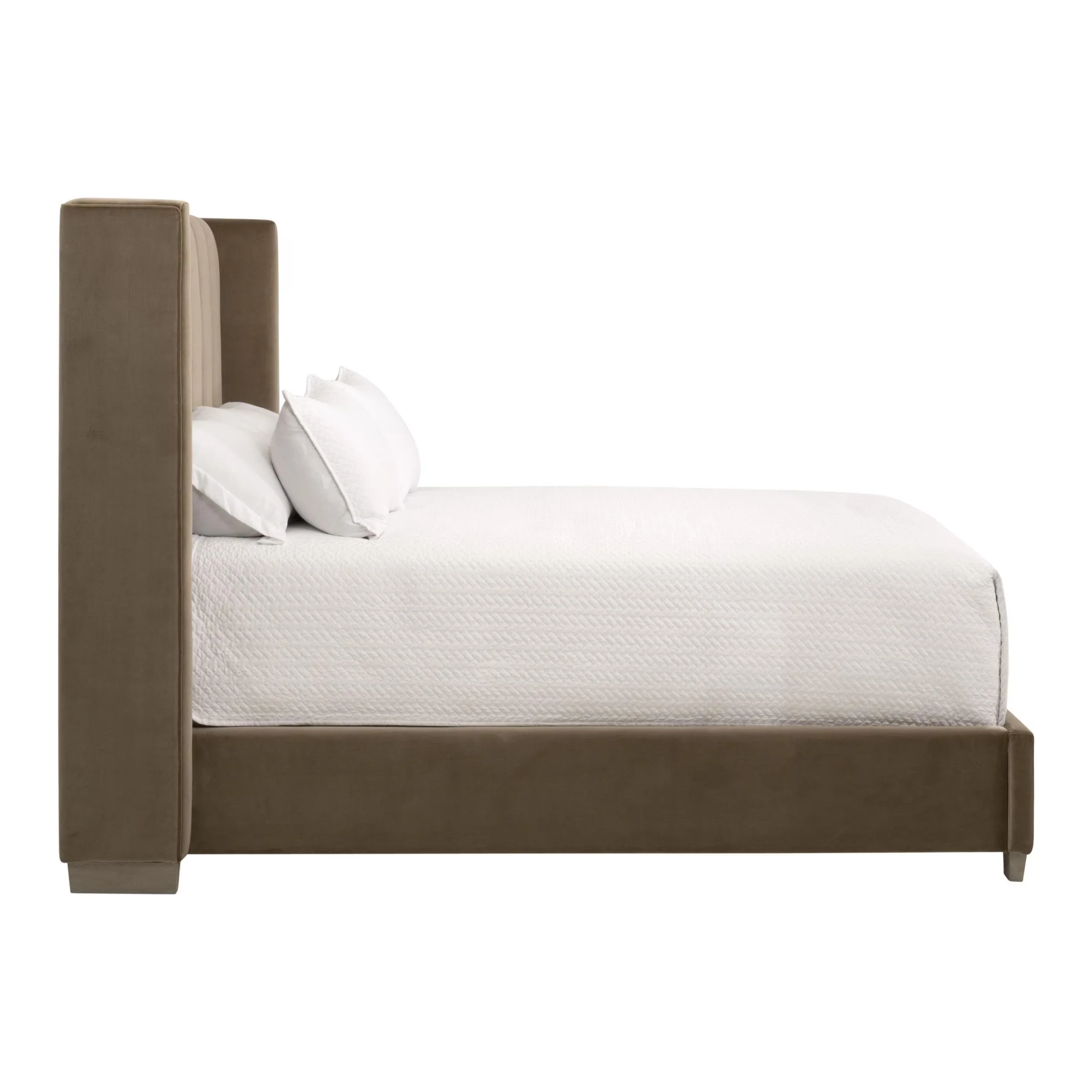 Essentials For Living Chandler Cal King Bed ~ Caramel Velvet, Natural Gray Oak - Image 3
