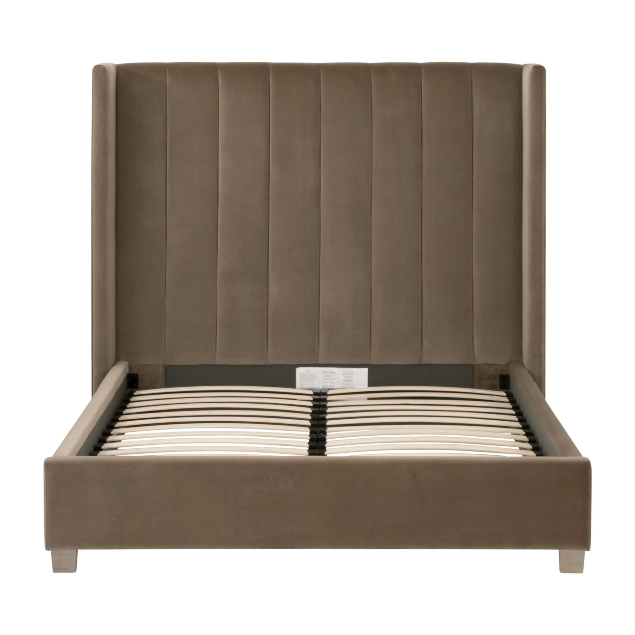 Essentials For Living Chandler Cal King Bed ~ Caramel Velvet, Natural Gray Oak - Image 4