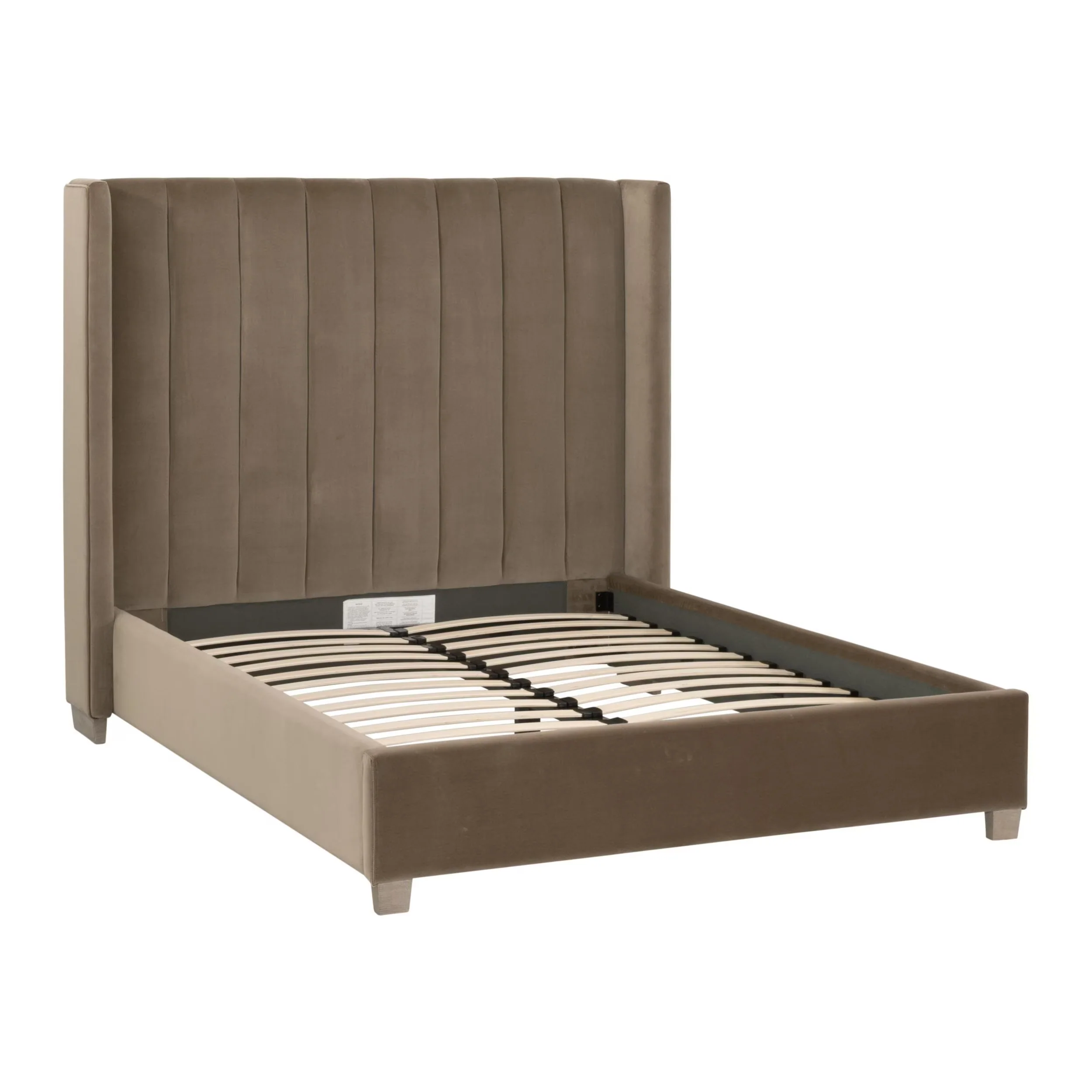 Essentials For Living Chandler Cal King Bed ~ Caramel Velvet, Natural Gray Oak - Image 5
