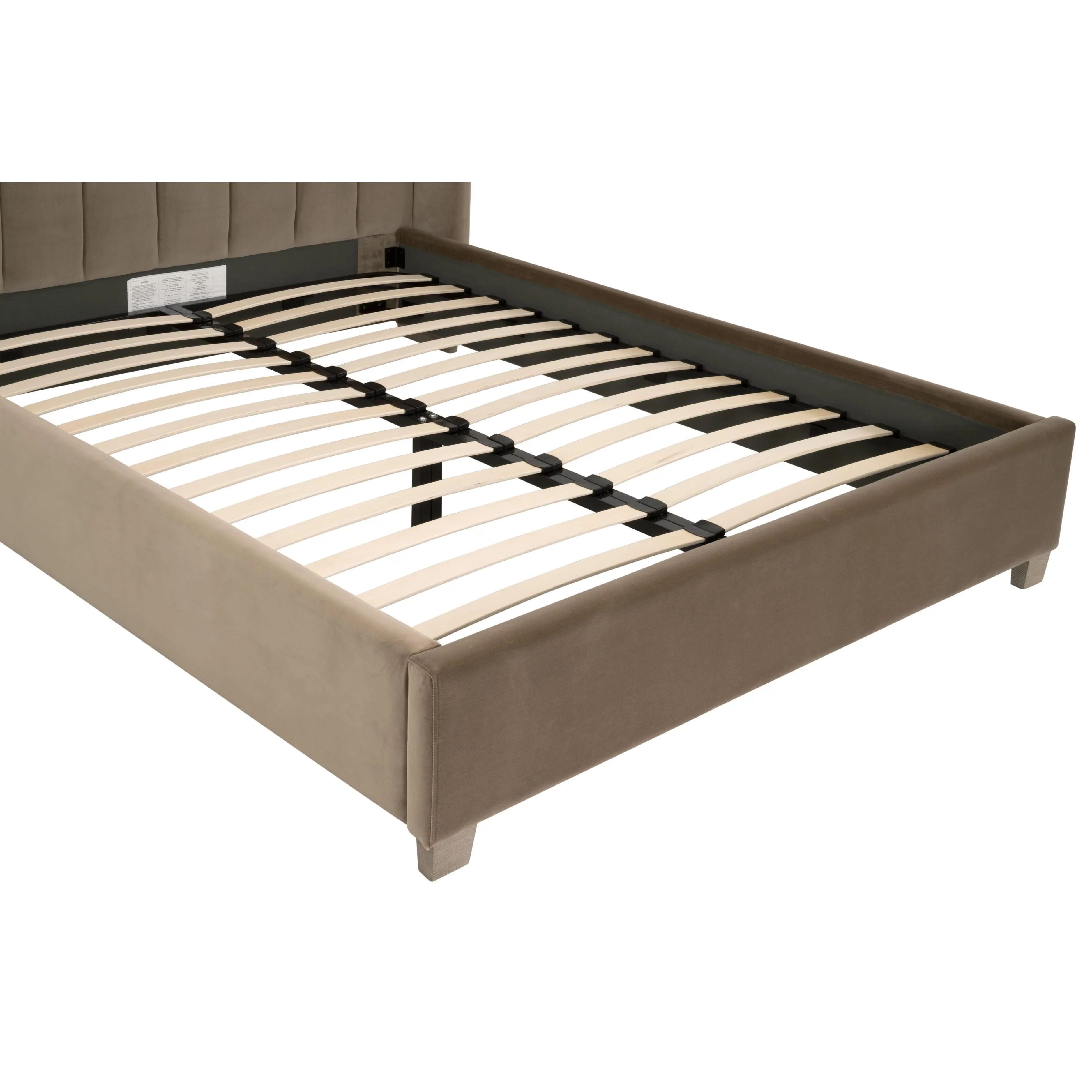Essentials For Living Chandler Cal King Bed ~ Caramel Velvet, Natural Gray Oak - Image 8
