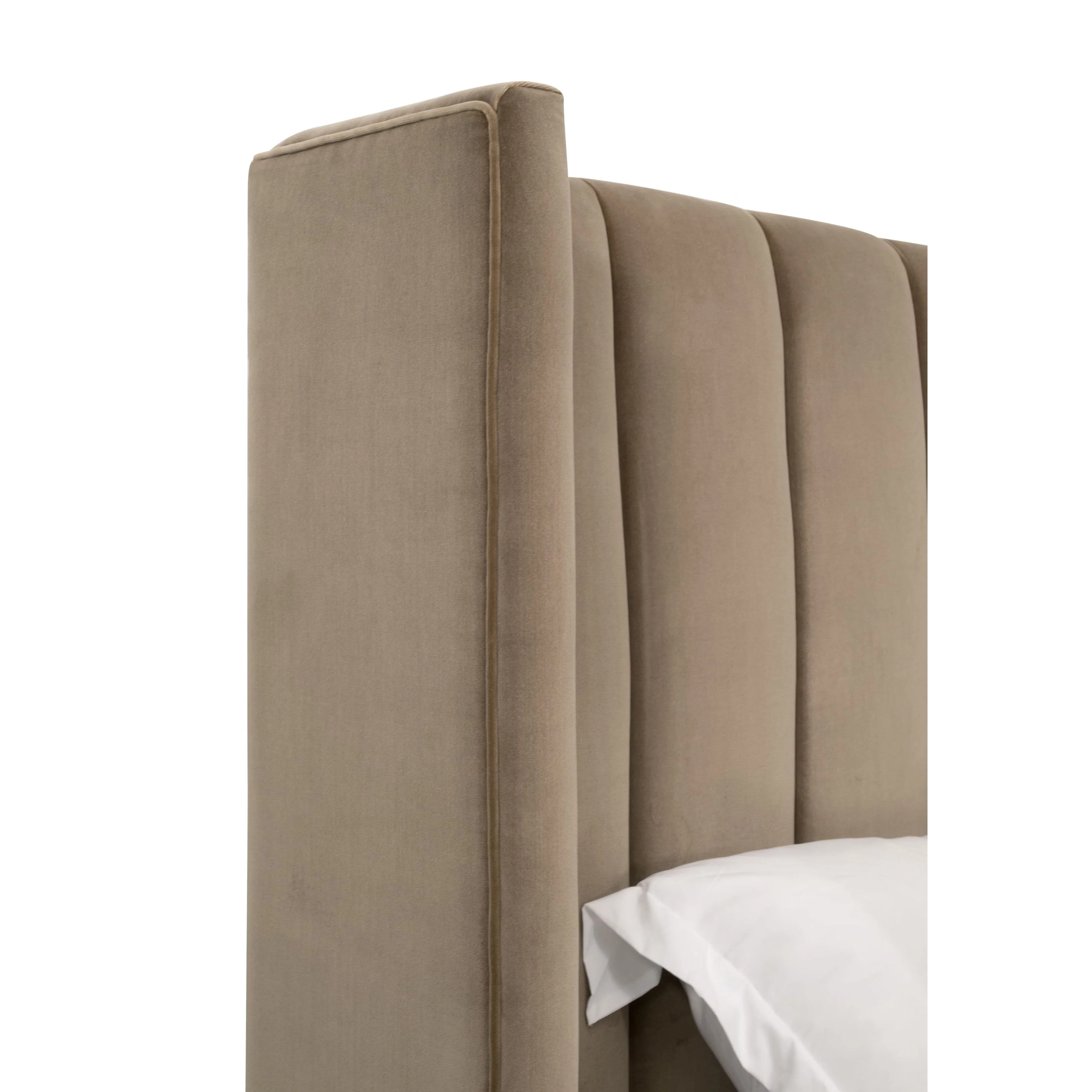 Essentials For Living Chandler King Bed ~ Caramel Velvet, Natural Gray Oak - Image 10