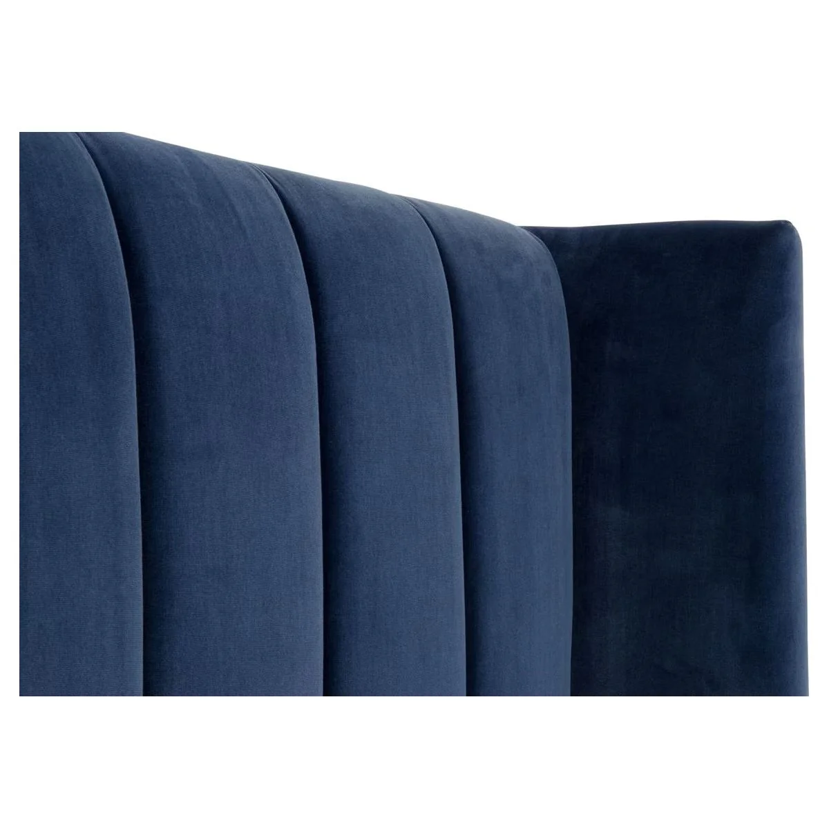 Essentials For Living Chandler Twin Bed ~ Denim Velvet Fabric With Natural Gray Oak - Image 12