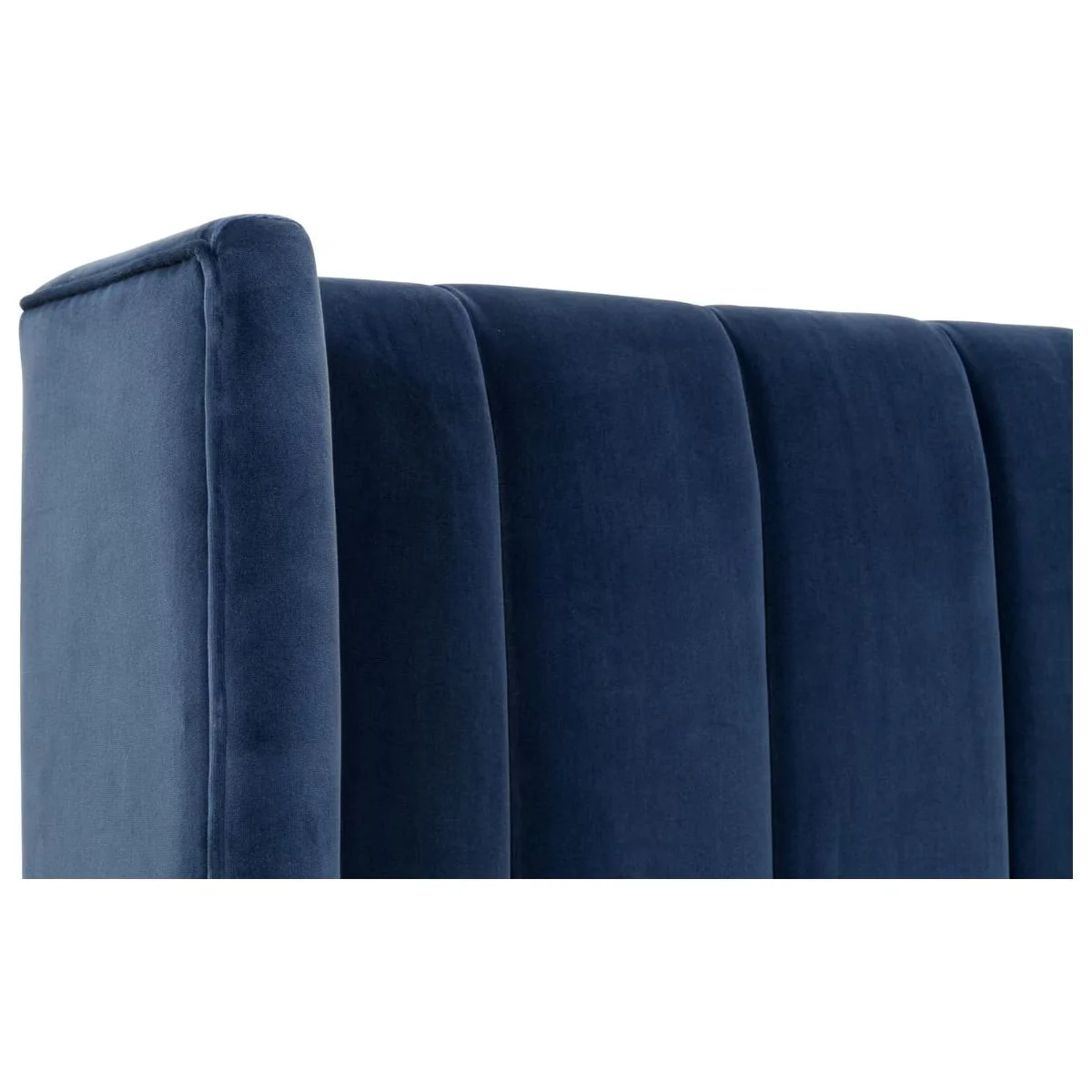 Essentials For Living Chandler Twin Bed ~ Denim Velvet Fabric With Natural Gray Oak - Image 9