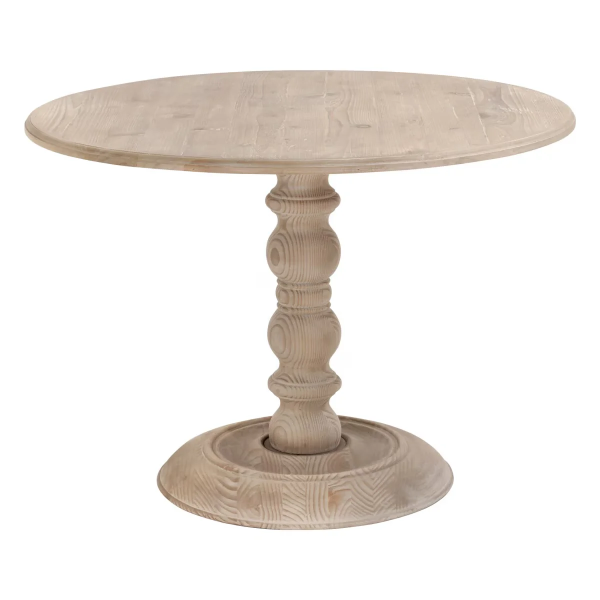 Essentials For Living Chelsea 42” Round Dining Table ~ Smoke Gray Pine - Image 2