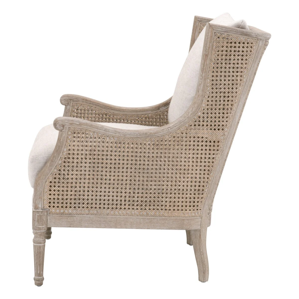 Essentials For Living Churchill Club Chair ~ Bisque, Natural Gray Birch, Cane - Image 3