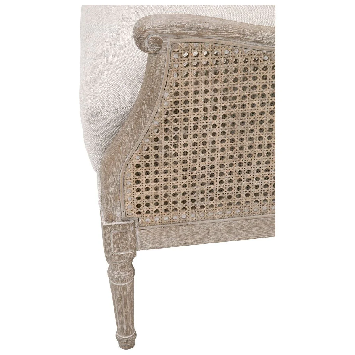 Essentials For Living Churchill Club Chair ~ Bisque, Natural Gray Birch, Cane - Image 7