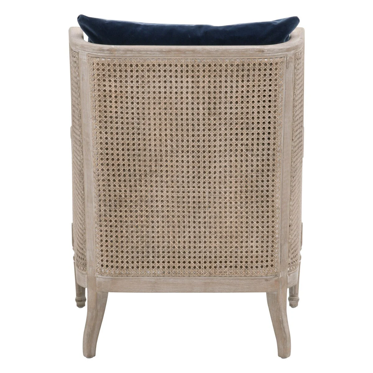 Essentials For Living Churchill Club Chair ~ Denim Velvet, Natural Gray Birch, Cane - Image 5
