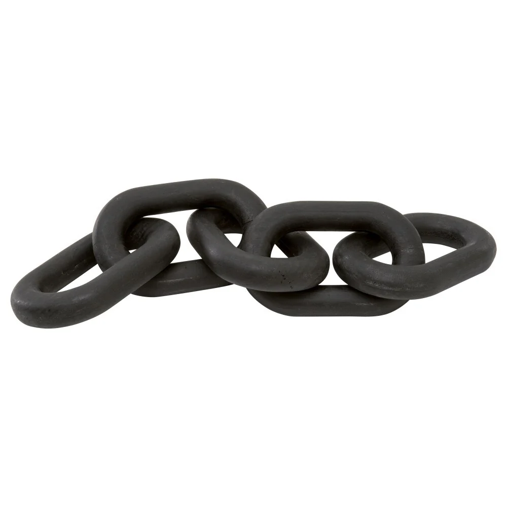 Essentials For Living Cinq Wood Link ~ Black Wash Pine
