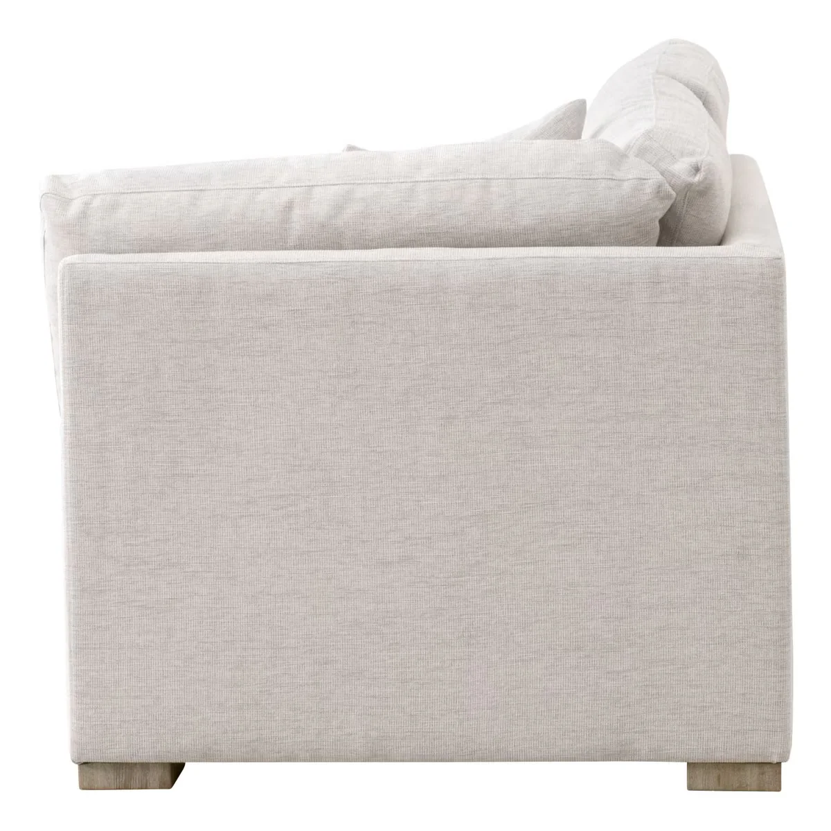 Essentials For Living Clara Modular Left-Facing Chaise ~ Performance Stone Basketweave, Natural Gray Oak - Image 5