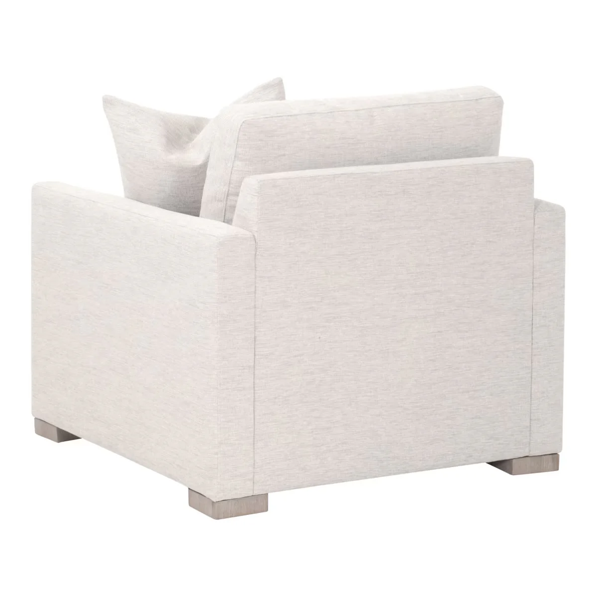 Essentials For Living Clara Slim Arm Sofa Chair~ Performance Stone Basketweave, Natural Gray Oak - Image 4