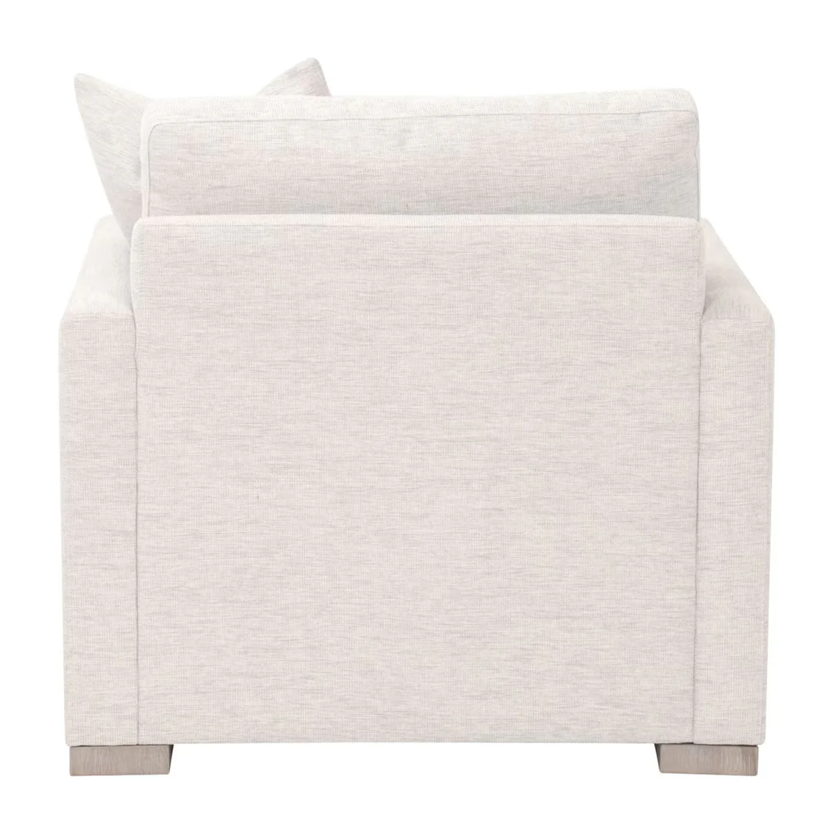 Essentials For Living Clara Slim Arm Sofa Chair~ Performance Stone Basketweave, Natural Gray Oak - Image 5