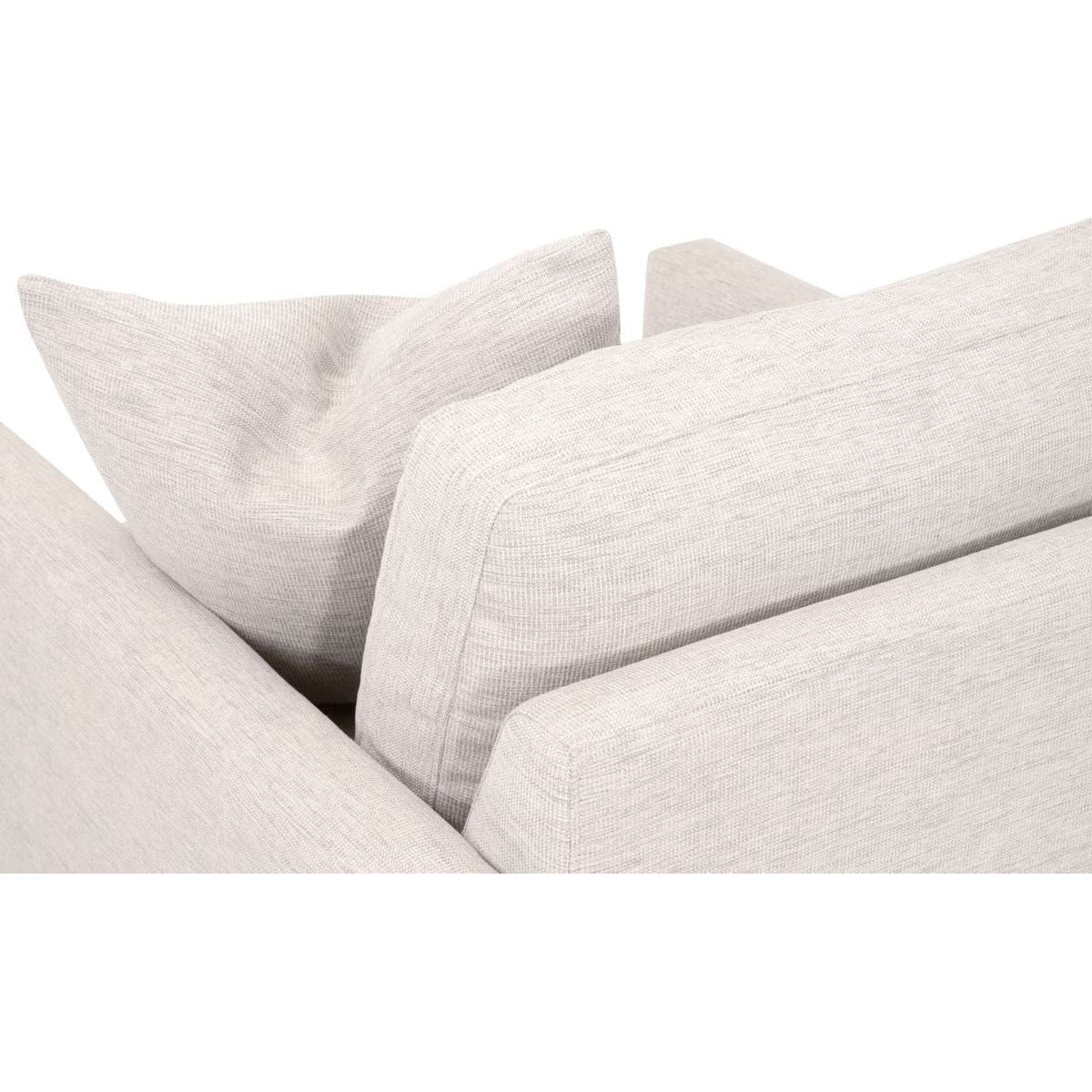 Essentials For Living Clara Slim Arm Sofa Chair~ Performance Stone Basketweave, Natural Gray Oak - Image 6