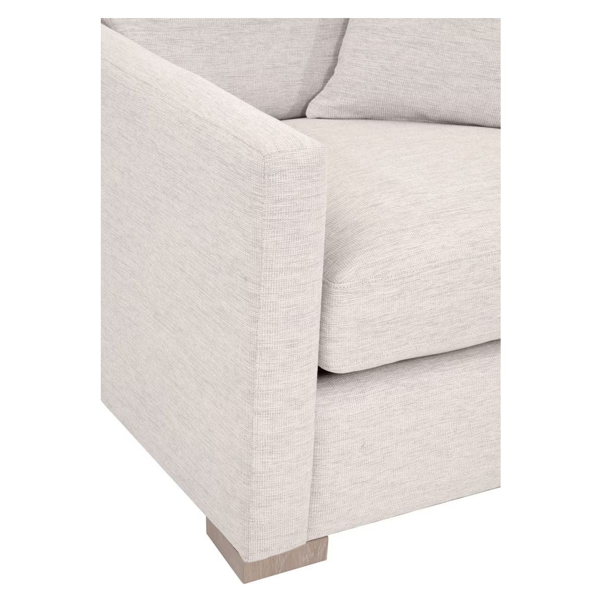 Essentials For Living Clara Slim Arm Sofa Chair~ Performance Stone Basketweave, Natural Gray Oak - Image 7