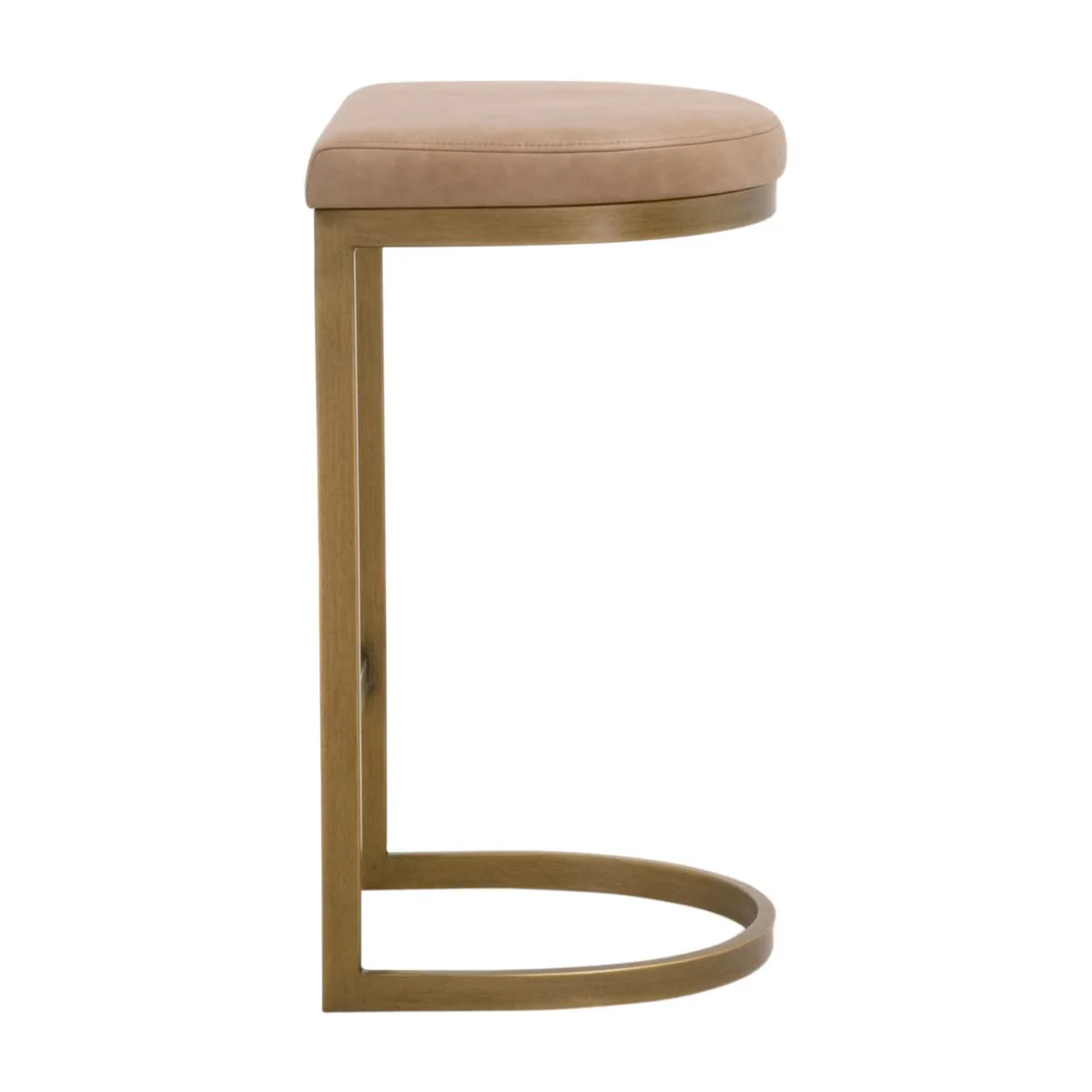 Essentials For Living Cresta Counter Stool ~ Ivanhoe Toast With Brushed Gold Frame - Image 3