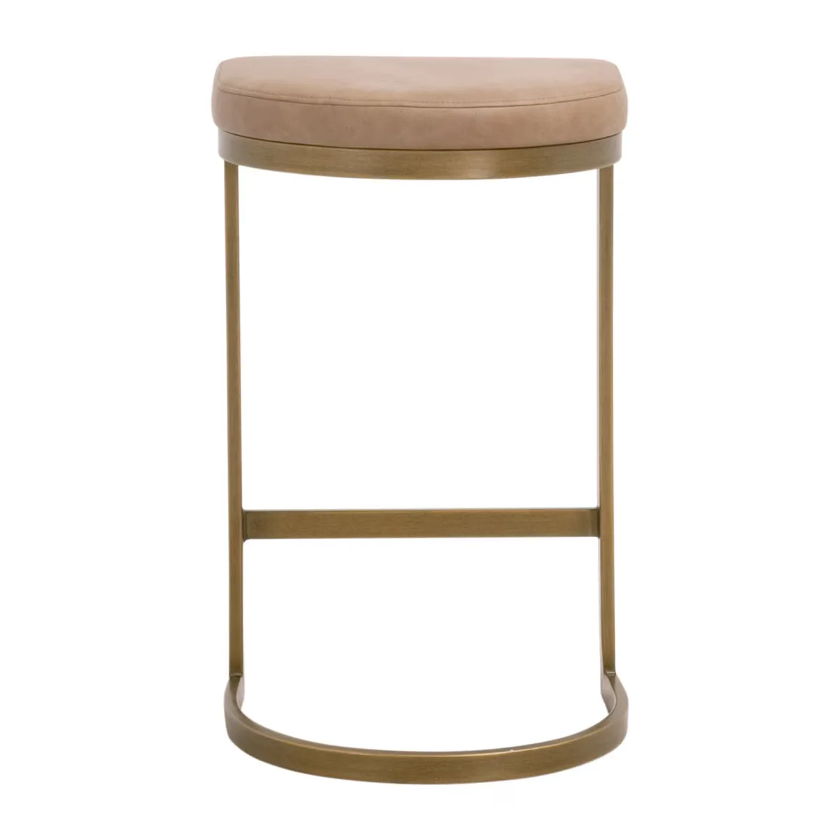 Essentials For Living Cresta Counter Stool ~ Ivanhoe Toast With Brushed Gold Frame - Image 5