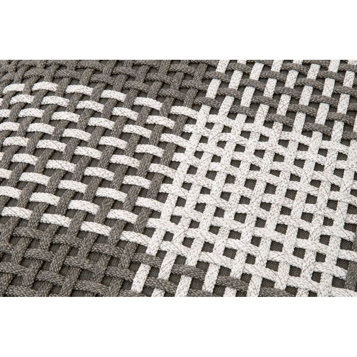 Essentials For Living Cross Accent Cube ~ Dove Flat Rope, White Speckle Stripe - Image 6