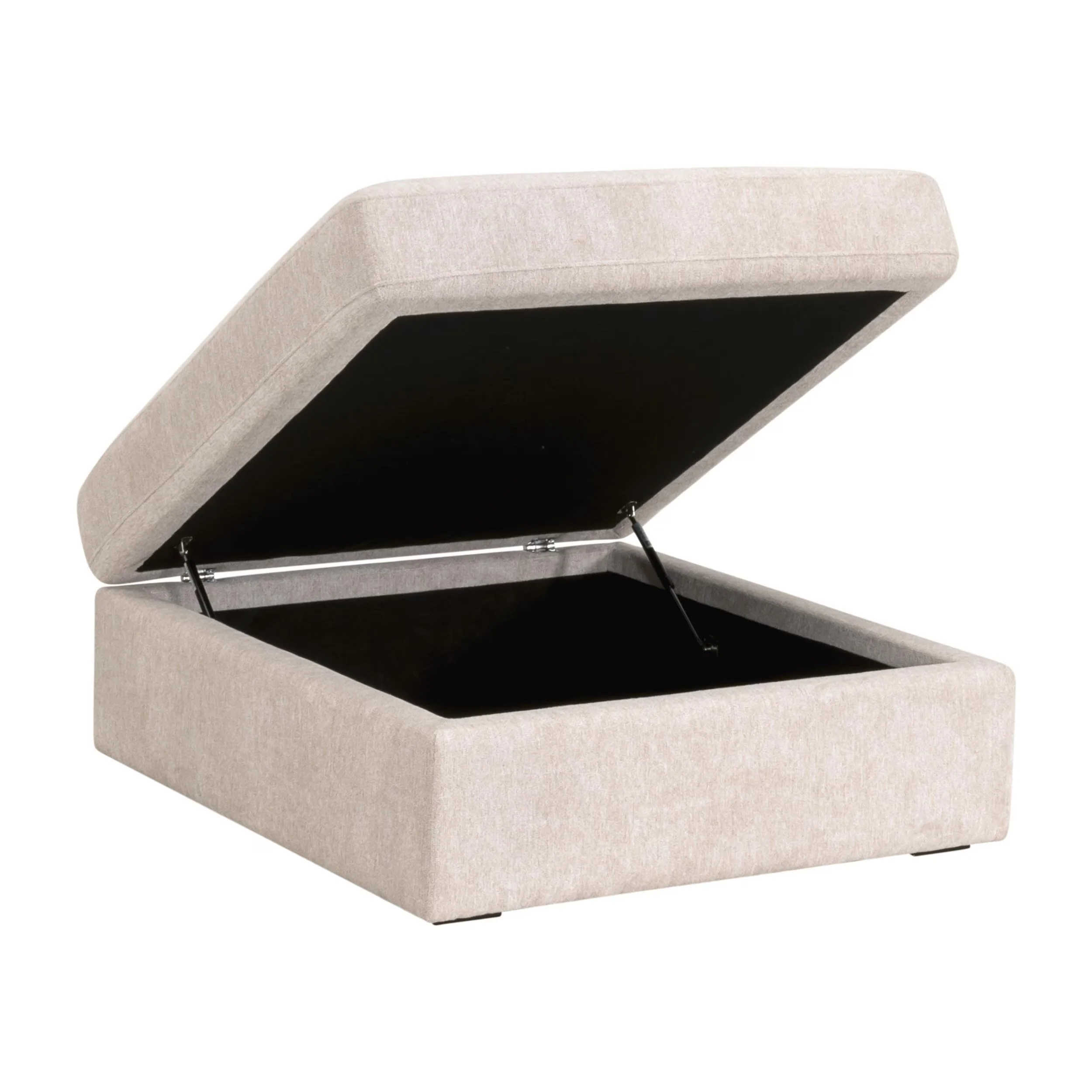 Essentials For Living Daley Modular Storage Ottoman ~ LiveSmart Halifax Ivory, Espresso - Image 4