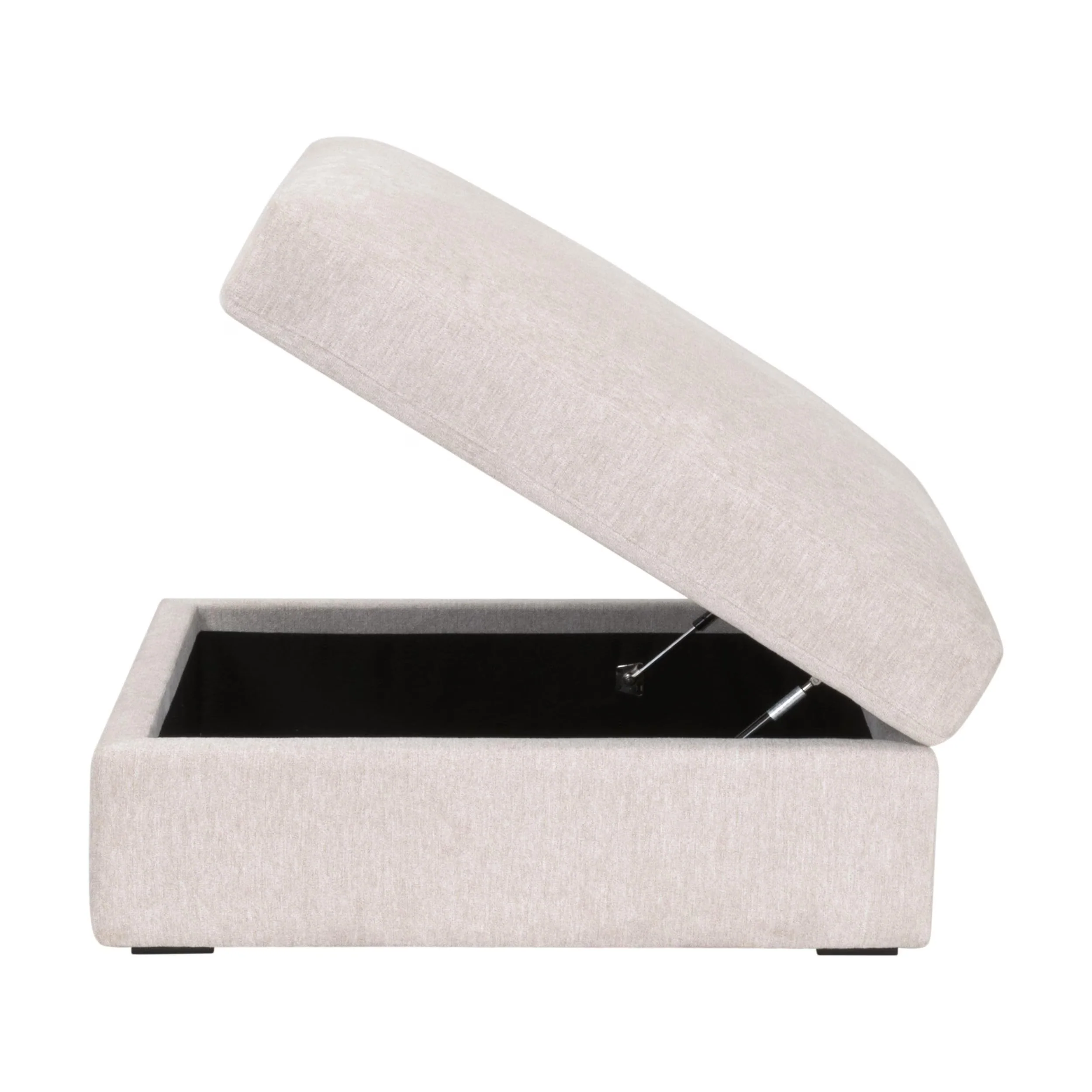 Essentials For Living Daley Modular Storage Ottoman ~ LiveSmart Halifax Ivory, Espresso - Image 5