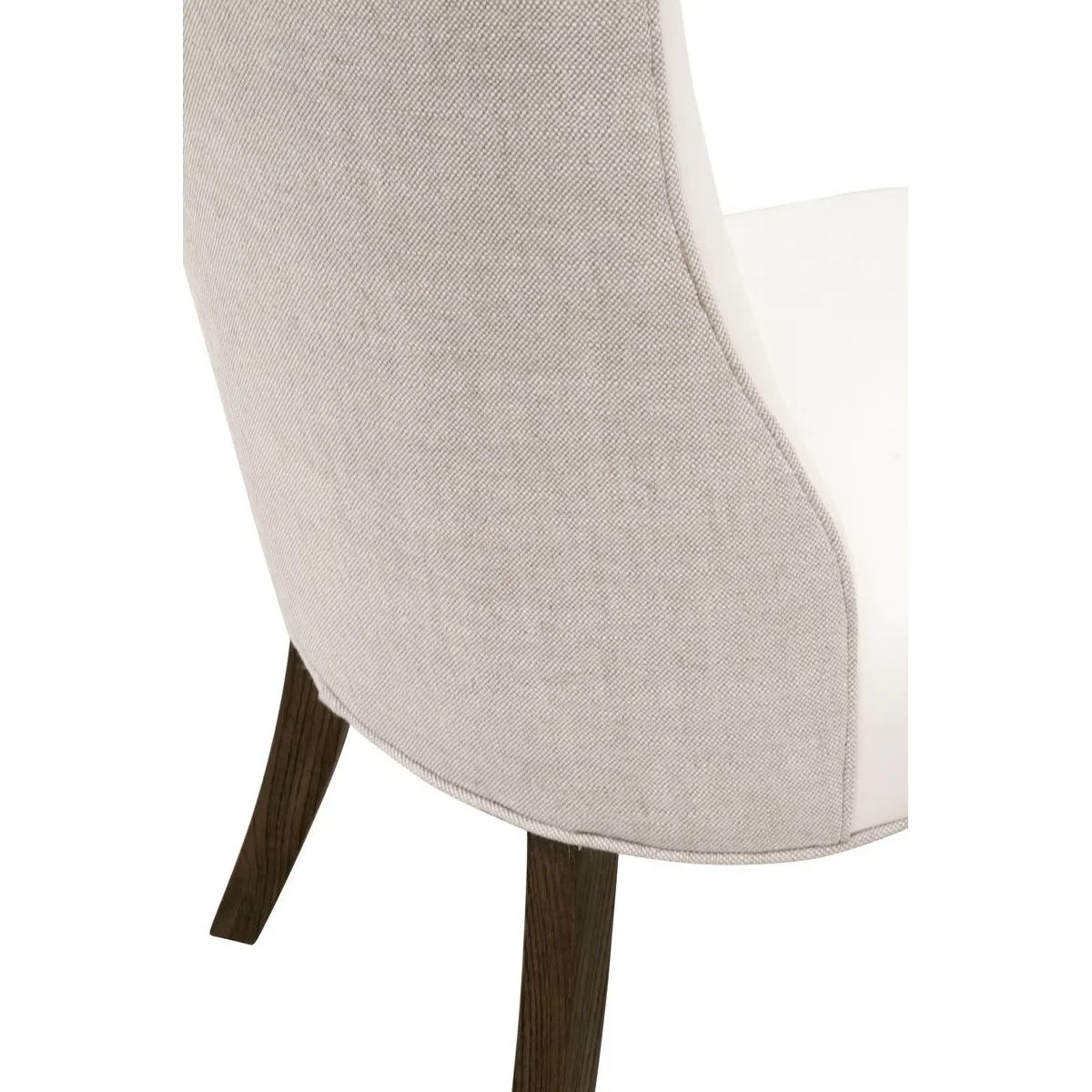 Essentials For Living Duet Dining Chair~ LiveSmart Peyton-Pearl, Performance Bisque French Linen With Burnt Brown Ash Frame (SET of 2) - Image 6