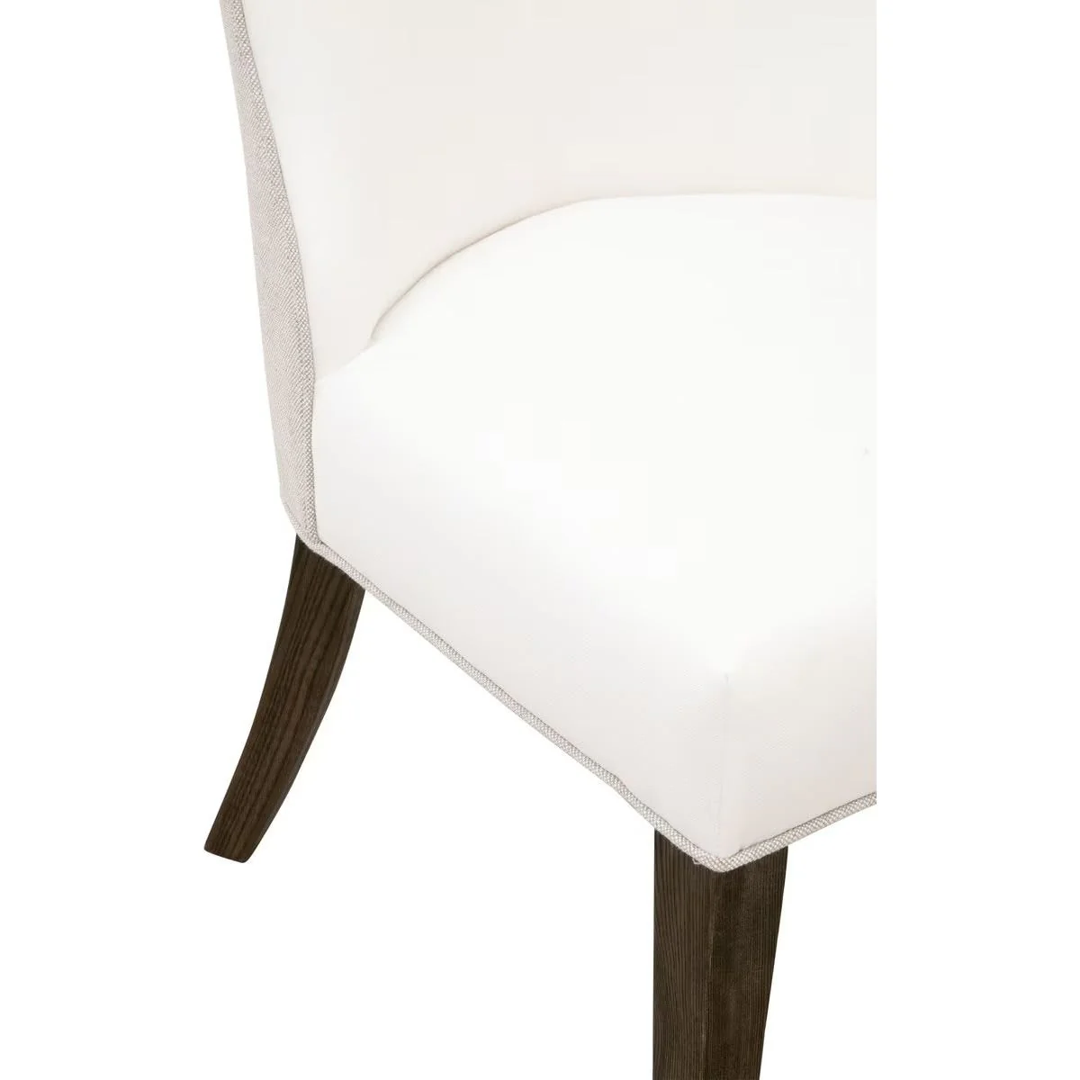Essentials For Living Duet Dining Chair~ LiveSmart Peyton-Pearl, Performance Bisque French Linen With Burnt Brown Ash Frame (SET of 2) - Image 7