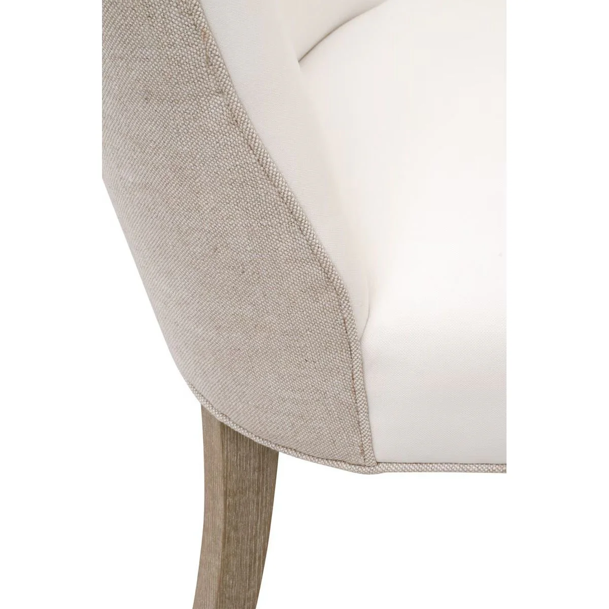 Essentials For Living Duet Dining Chair~ LiveSmart Peyton-Pearl, Performance Bisque French Linen With Natural Gray Ash Frame (SET of 2) - Image 7
