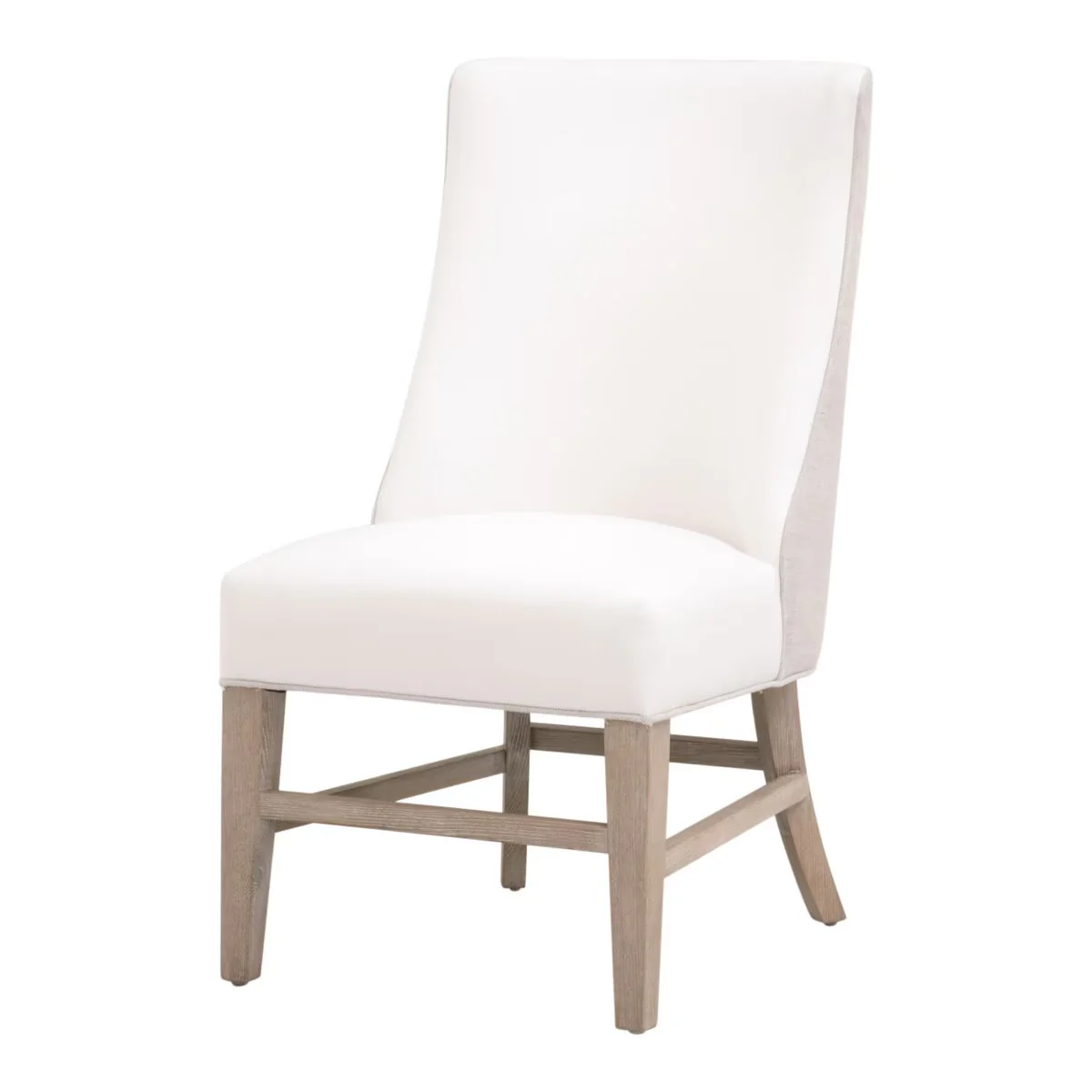 Essentials For Living Duet Head Dining Chair ~ LiveSmart Peyton-Pearl, Performance Bisque French Linen WithNatural Gray Ash Frame - Image 2
