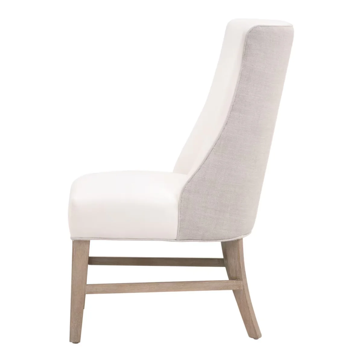Essentials For Living Duet Head Dining Chair ~ LiveSmart Peyton-Pearl, Performance Bisque French Linen WithNatural Gray Ash Frame - Image 3